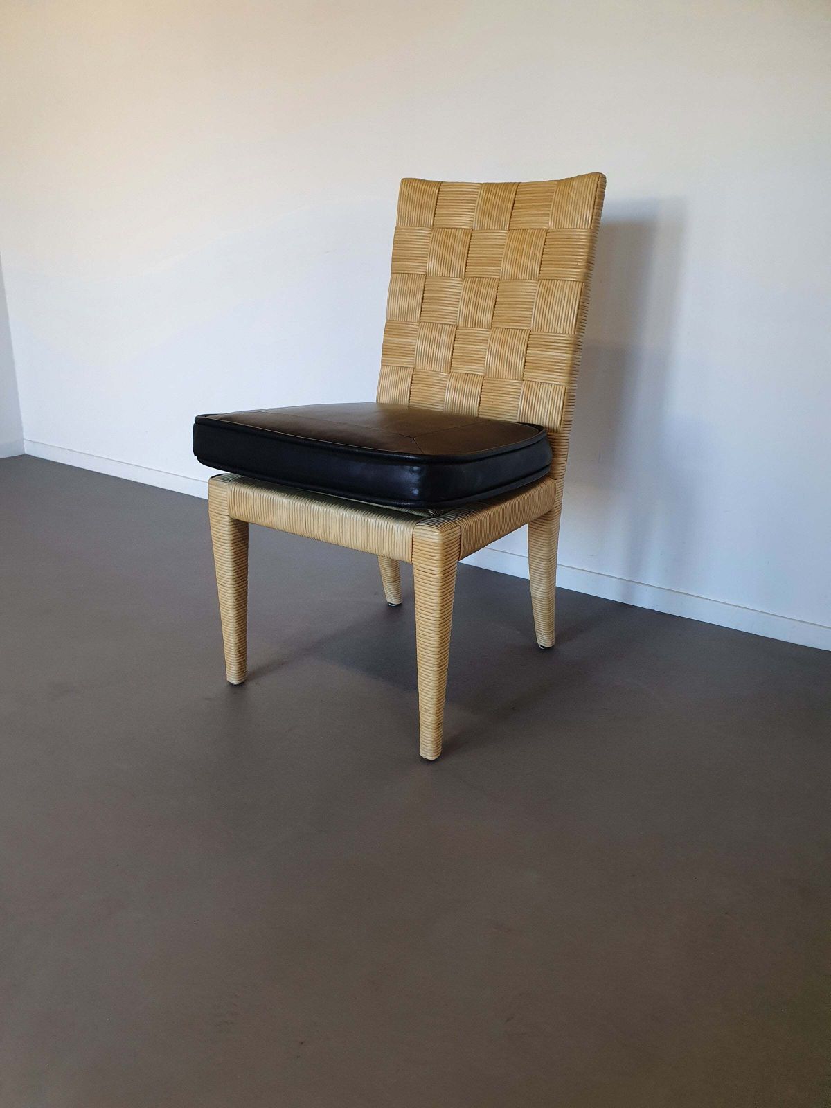 photo buy Donghia Block Island Chairs With Original Leather Seats By John Hutton