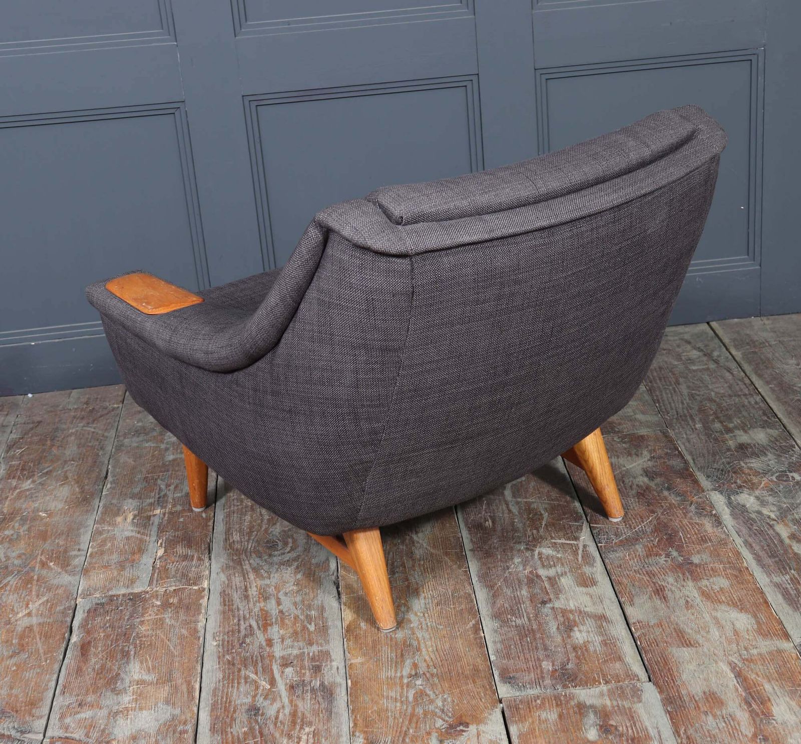 Mid Century Modern Danish Armchair With Oak Arm Rests, C. 1960s photo buy