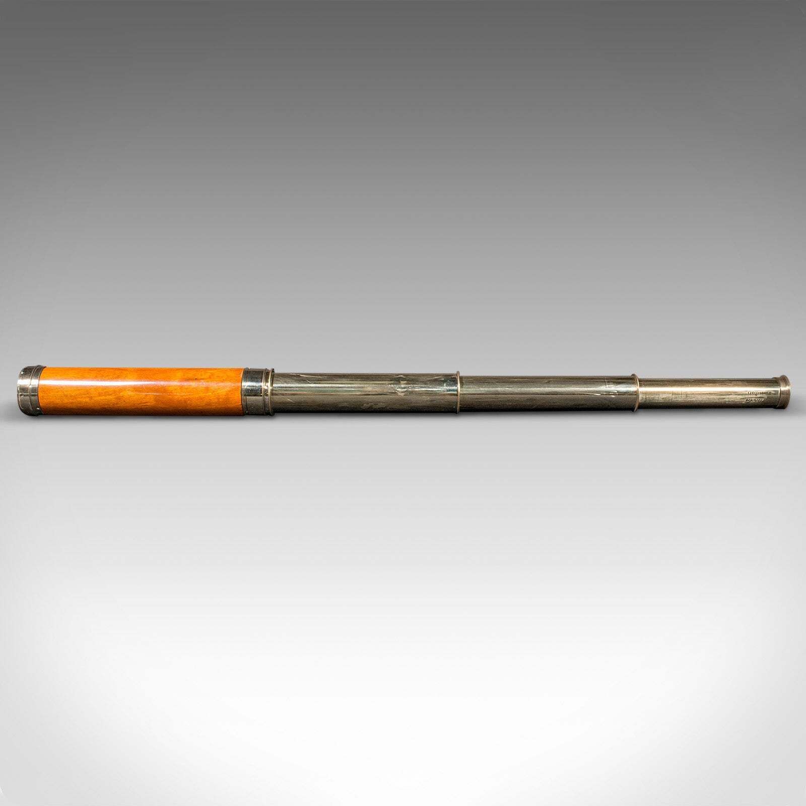 Antique Three Draw Telescope, English, Walnut, Brass, Navigation, Georgian, 1790 photo Home Decor