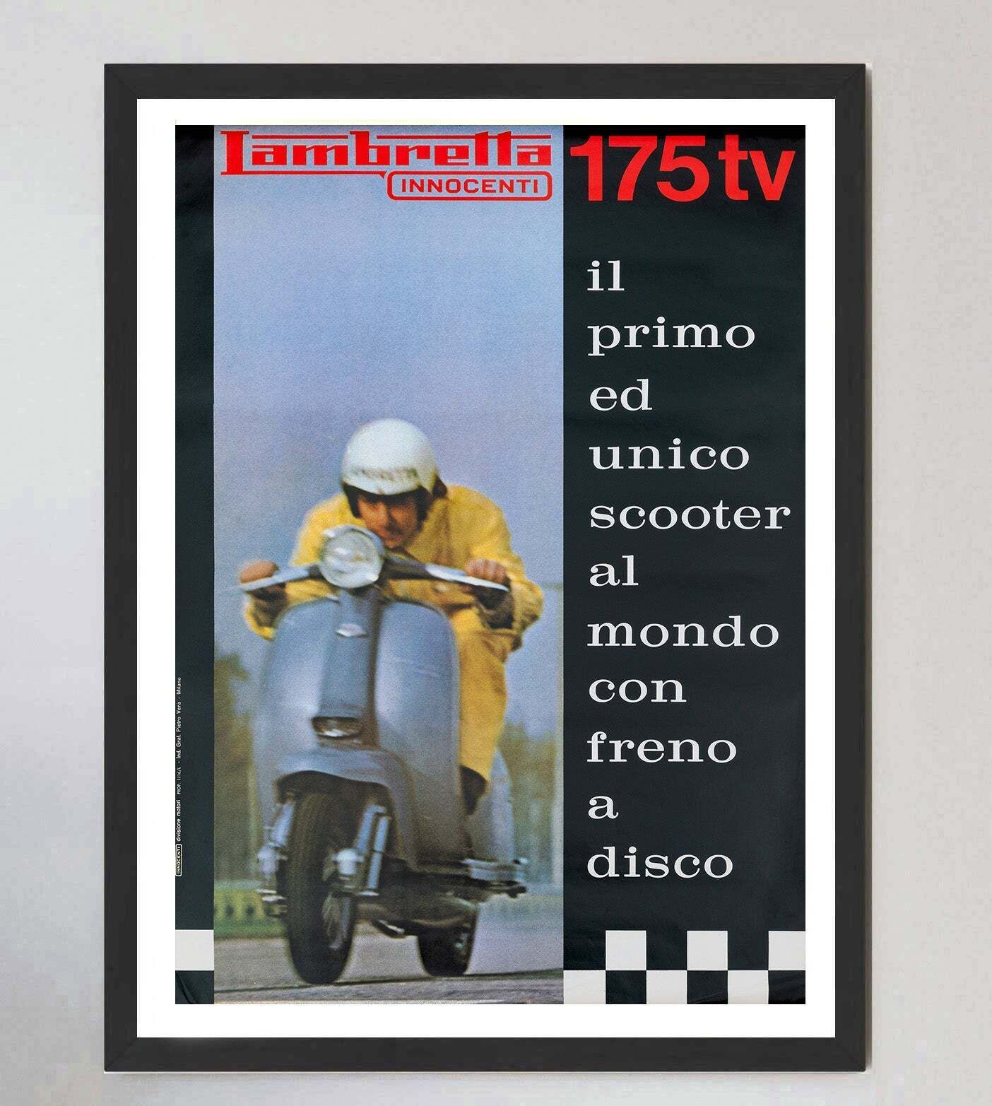 Lambretta Innocenti 175tv Original Vintage Poster photo furniture