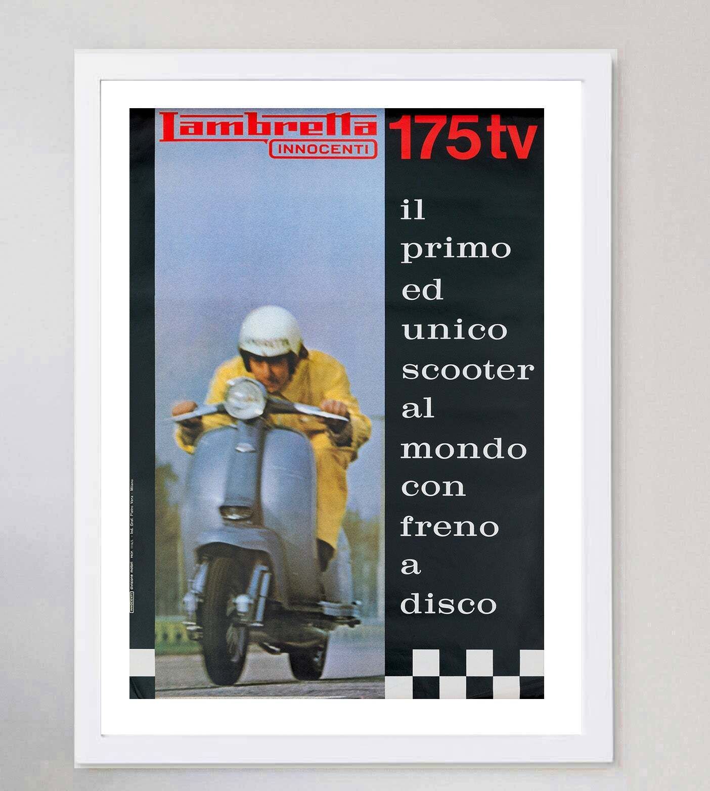 Lambretta Innocenti 175tv Original Vintage Poster photo for sale