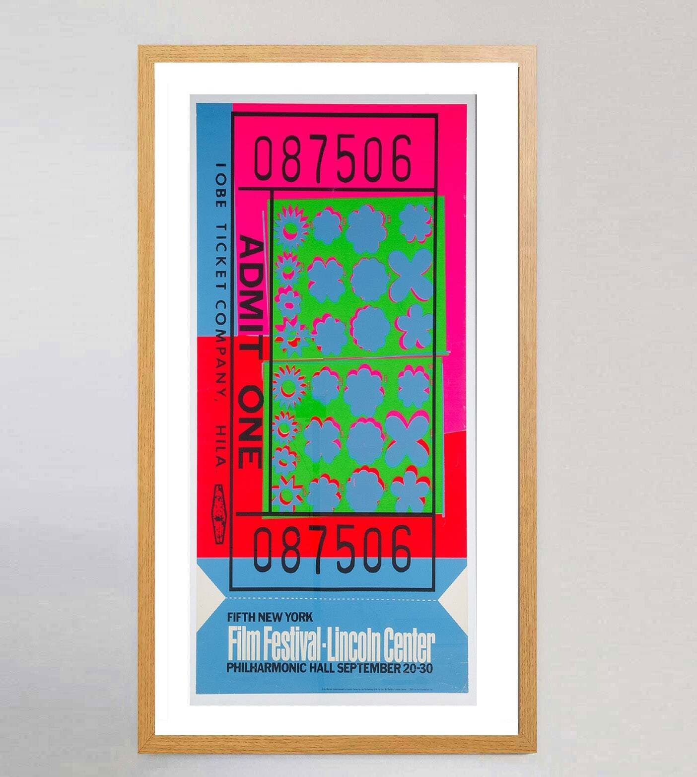 5h New York Film Festival 1967   Andy Warhol Original Vintage Poster photo Art