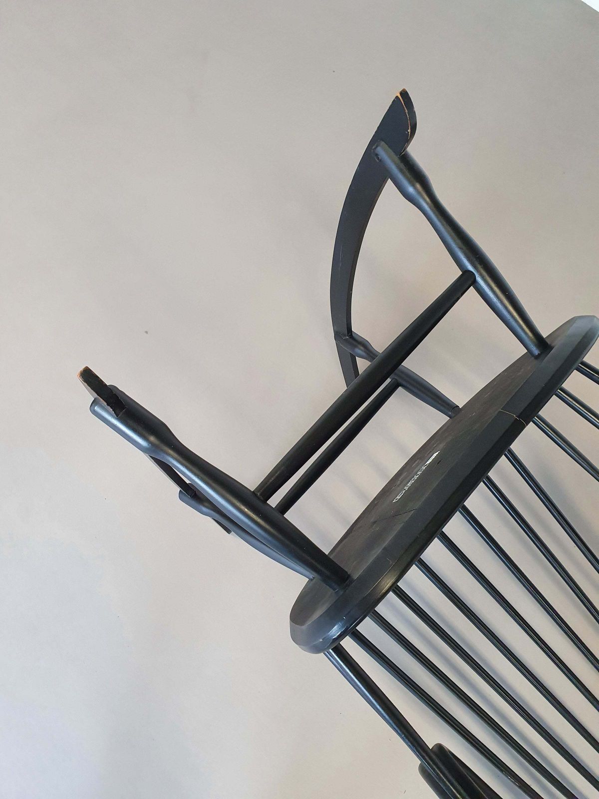 Black Lena Larsson Voor Nesto Rocking Chair 1960s photo 740.0