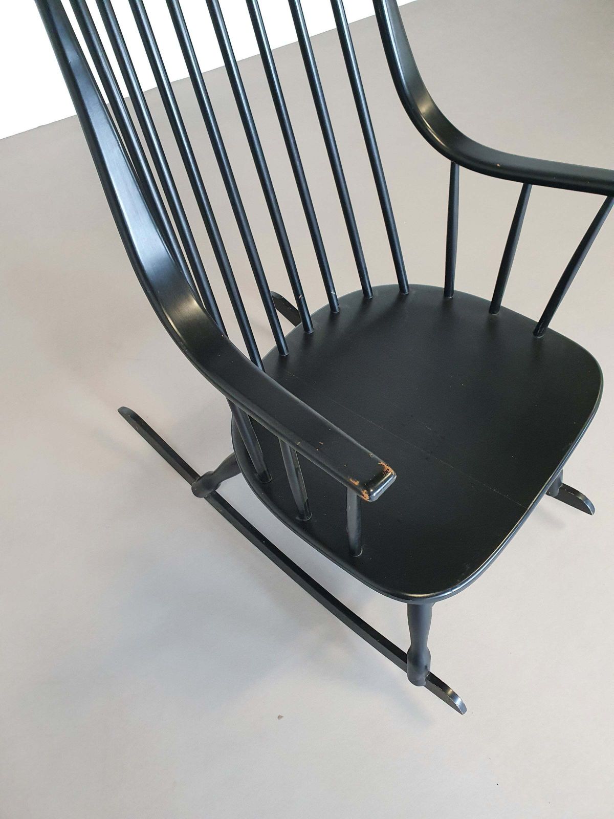 Furniture Black Lena Larsson Voor Nesto Rocking Chair 1960s photo
