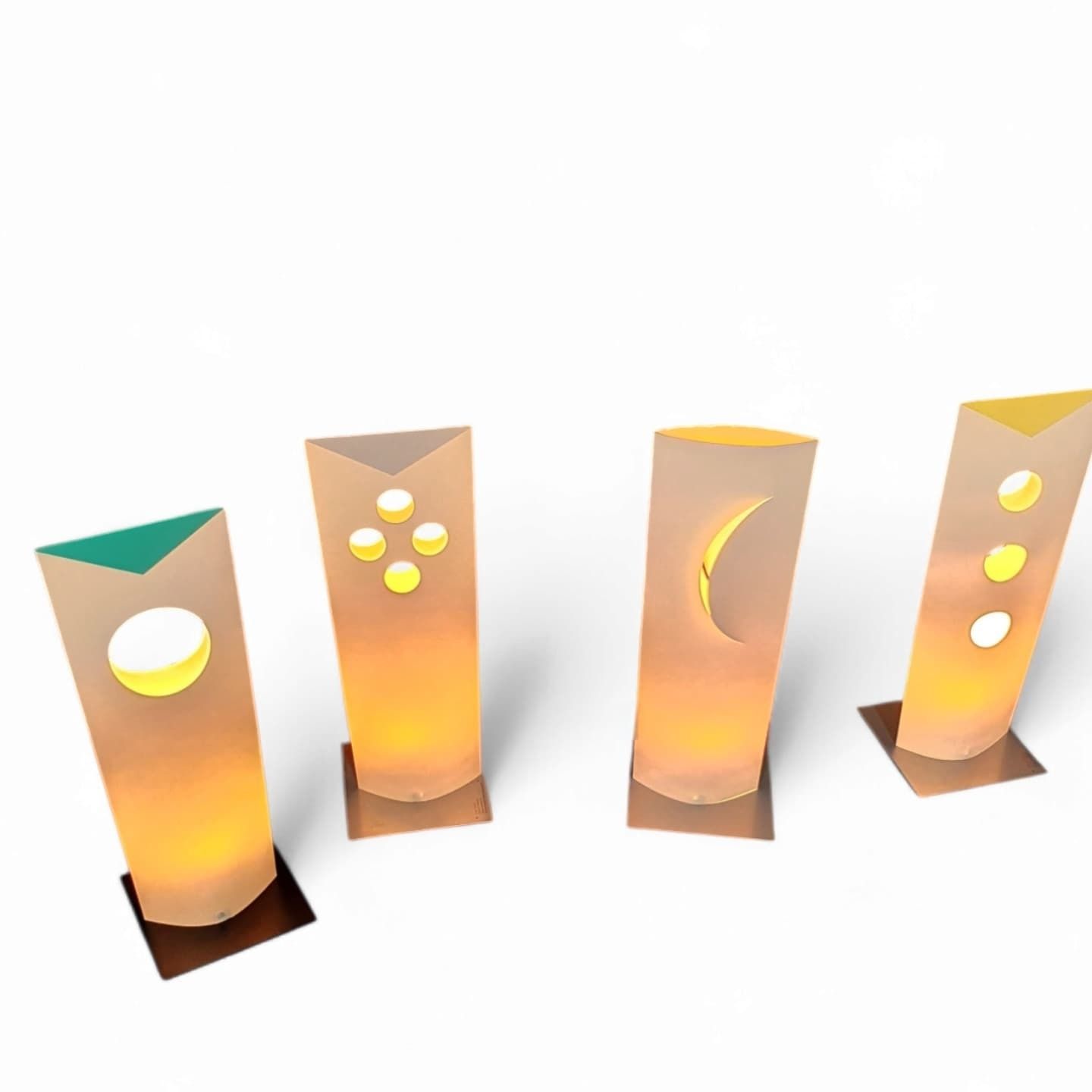 4 X Danish Bala Bonbori Leuchte Betrieb Table Lamp / Design Zentrum Nordrhein Westfalen / Incredible Rare. Paper Lampshade. 52 Cm X 18 Cm #Bala #Bonbo