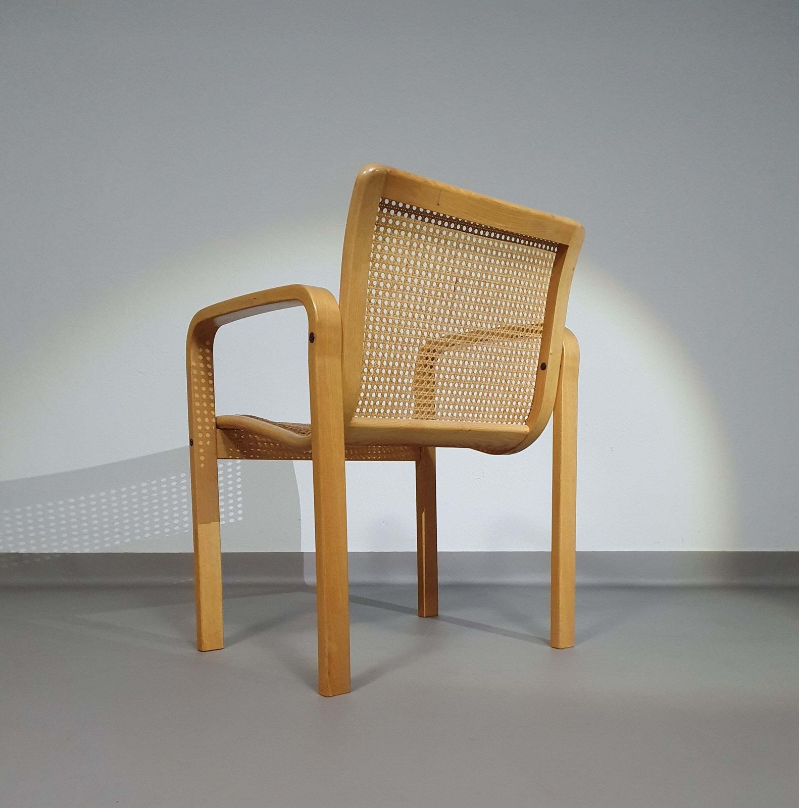 Beech Wood And Webbing Side Chair By Olivo Pietro, Italy, 1970s photo buy