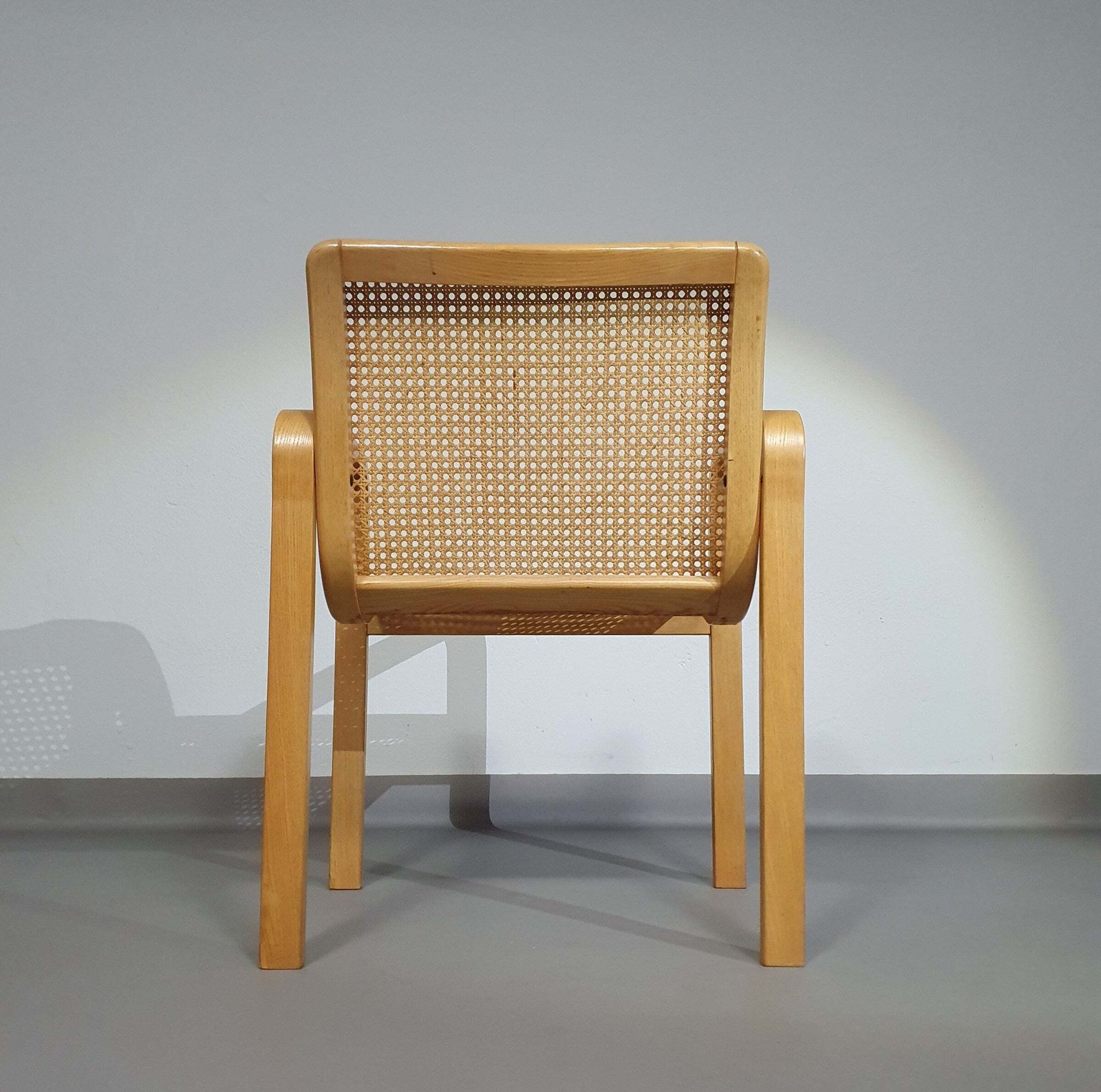 photo for sale Beech Wood And Webbing Side Chair By Olivo Pietro, Italy, 1970s