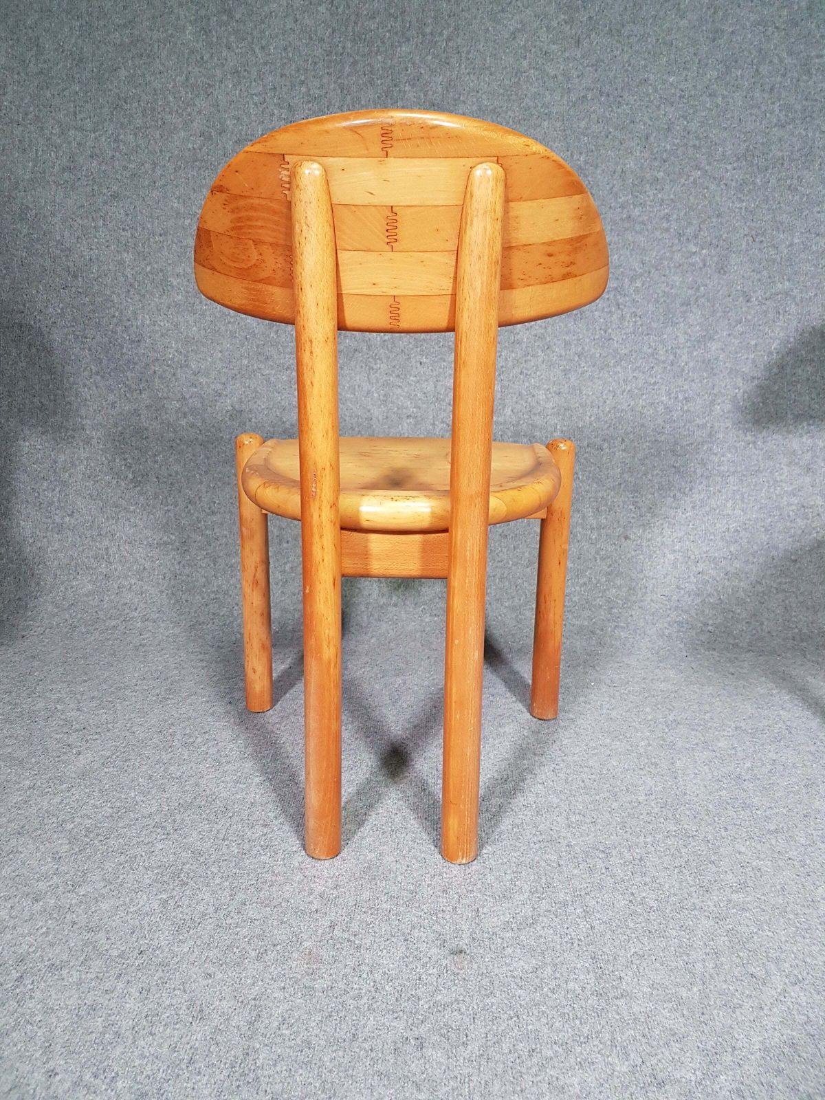 Logo.Human 4 X Chair, Made In Solid Maple By Ansager Møbler, Denmark. Danish Craftsmanship, Marked With Stamp. photo vinterior