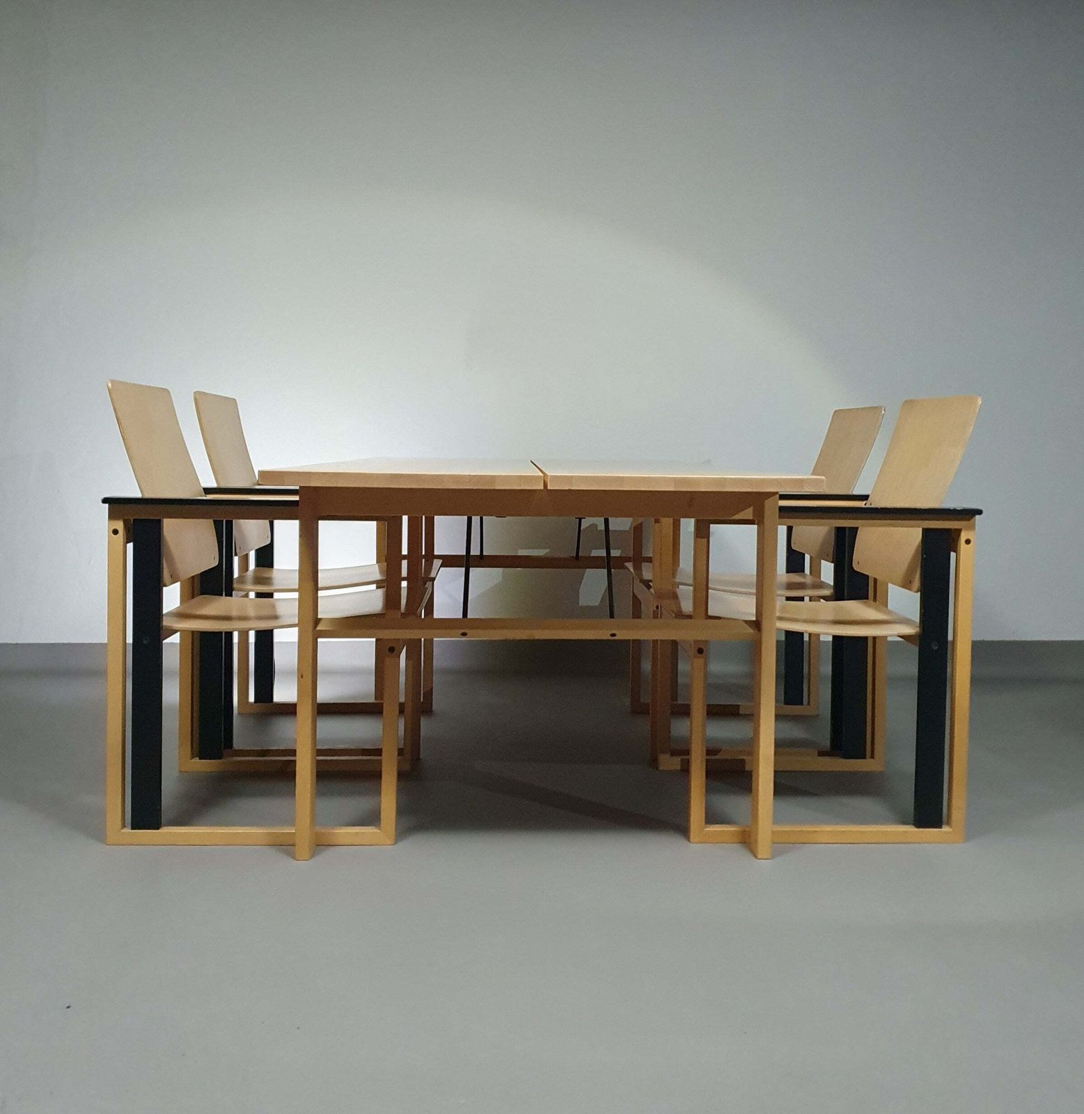 Extremely Rare Finnish Dining Set By Simo Heikkilä / Pentik. 1980s photo vinterior