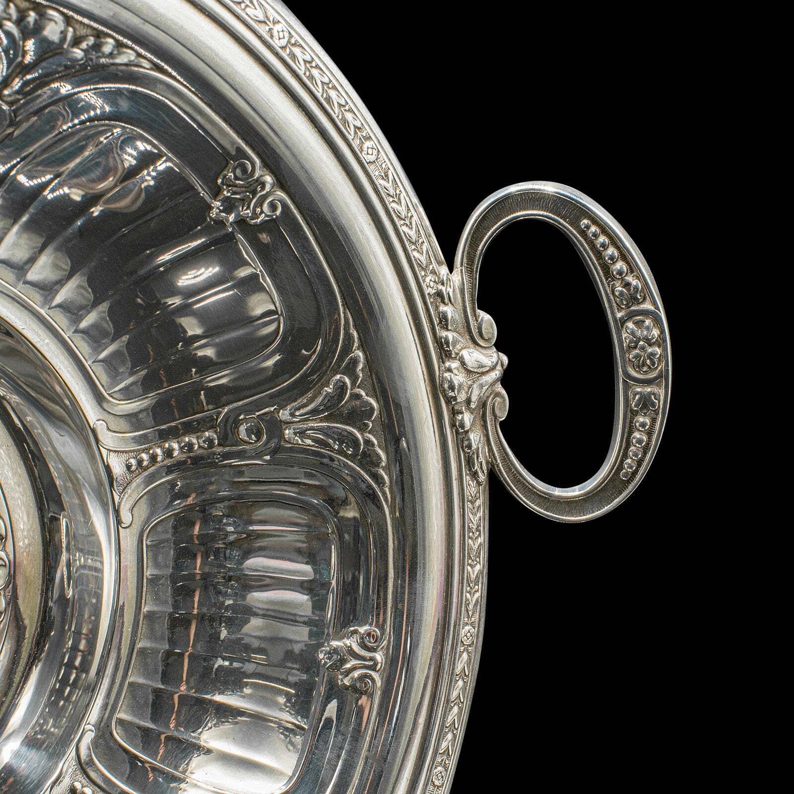 Home Decor Antique Bonbon Dish, English, Silver Plate, Serving Bowl, Edwardian, Circa 1910 photo