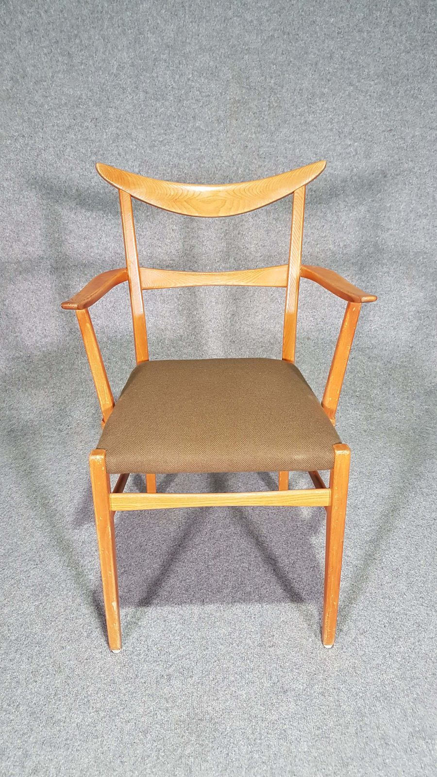 Set Of 4 Dutch Wooden Dining Armchairs In Danish Style. 1950s photo Furniture
