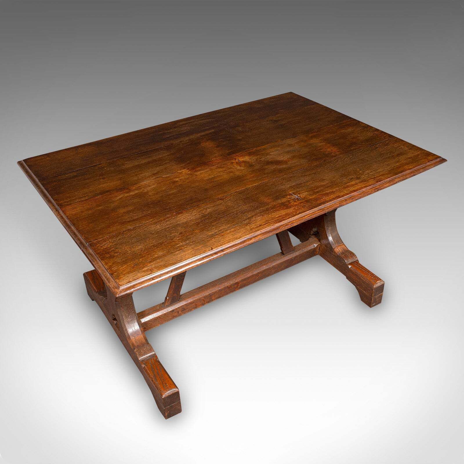 Antique 6 Seat Dining Table, English, Oak, Gothic Revival, Kitchen, Victorian photo vinterior
