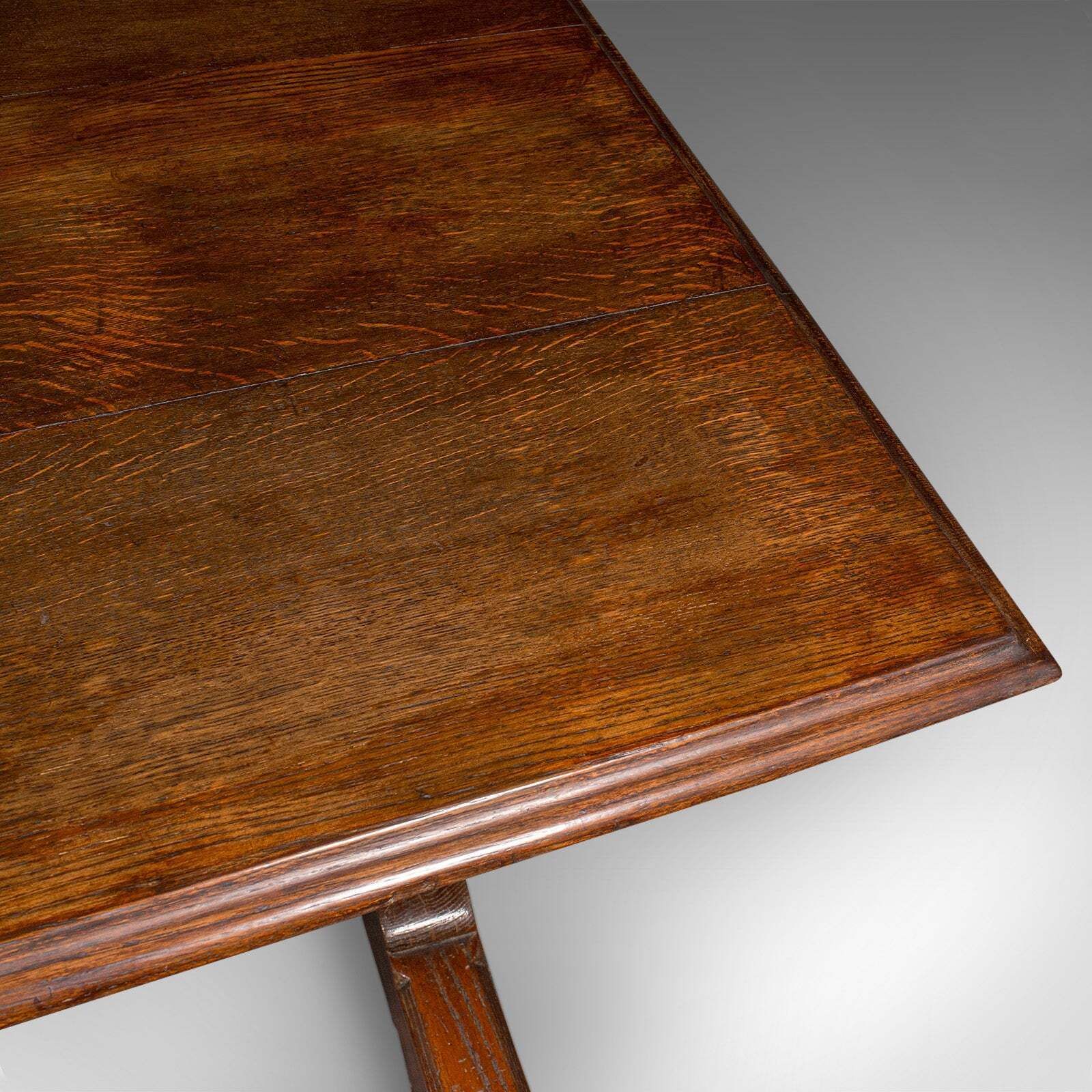 Antique 6 Seat Dining Table, English, Oak, Gothic Revival, Kitchen, Victorian photo vintage