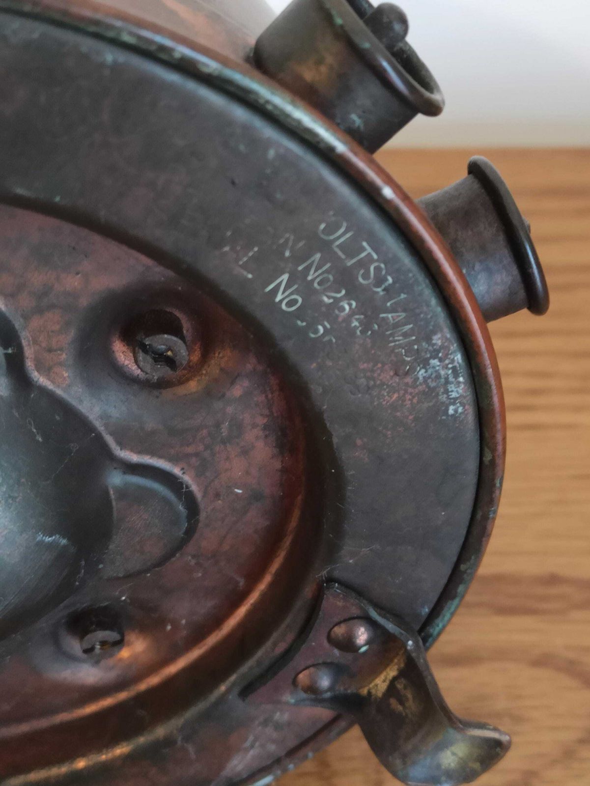photo furniture Antique Electric Copper Kettle. One Of The First Electric Kettles.