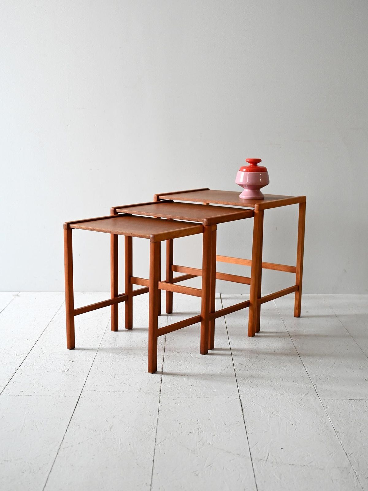 Set Of 3 Vintage Scandinavian Teak Coffee Tables