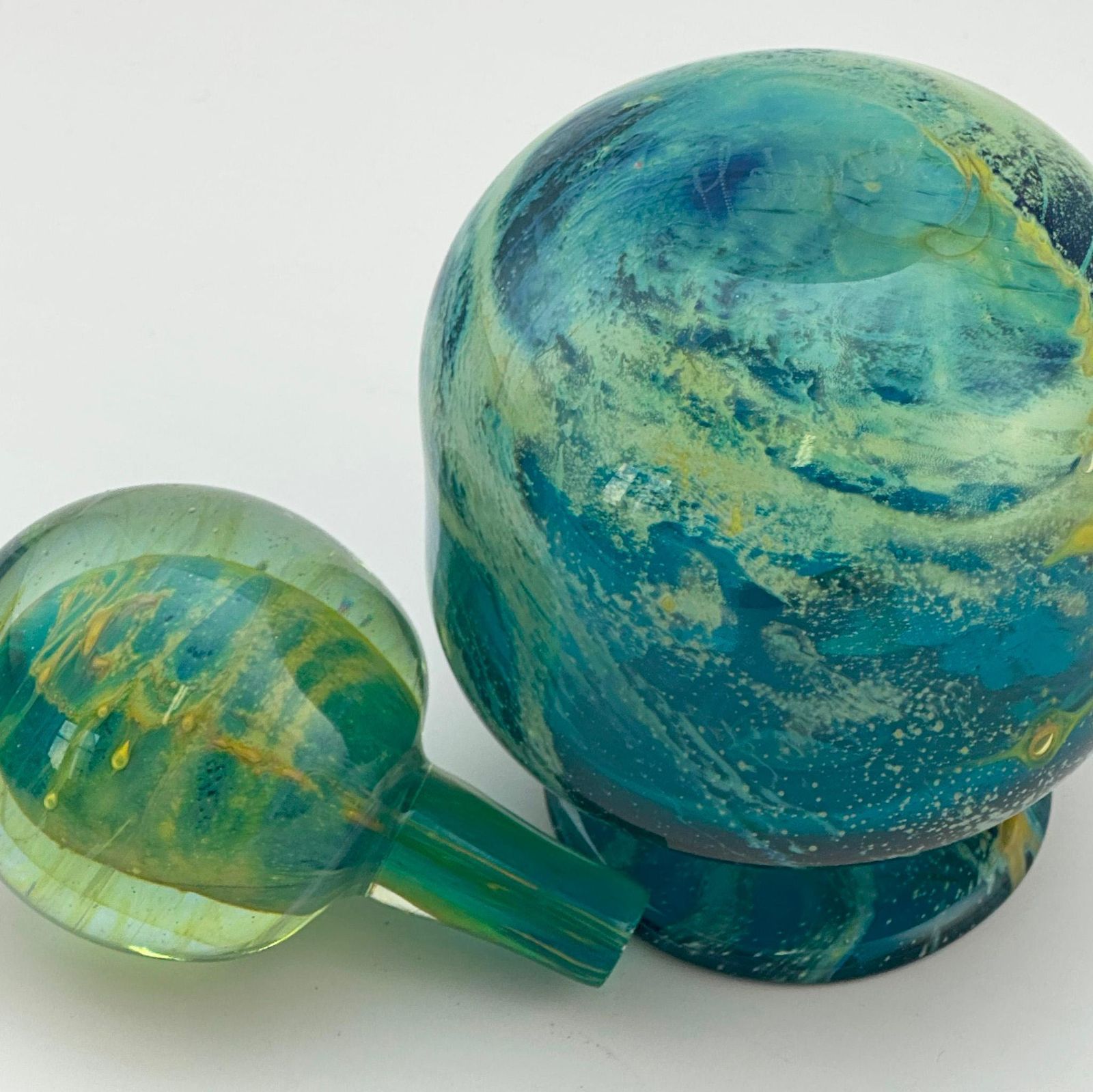 Modern Glass Perfume Bottle By Mdina, Sand And Sea, Malta, 1970s, Signed photo vinterior