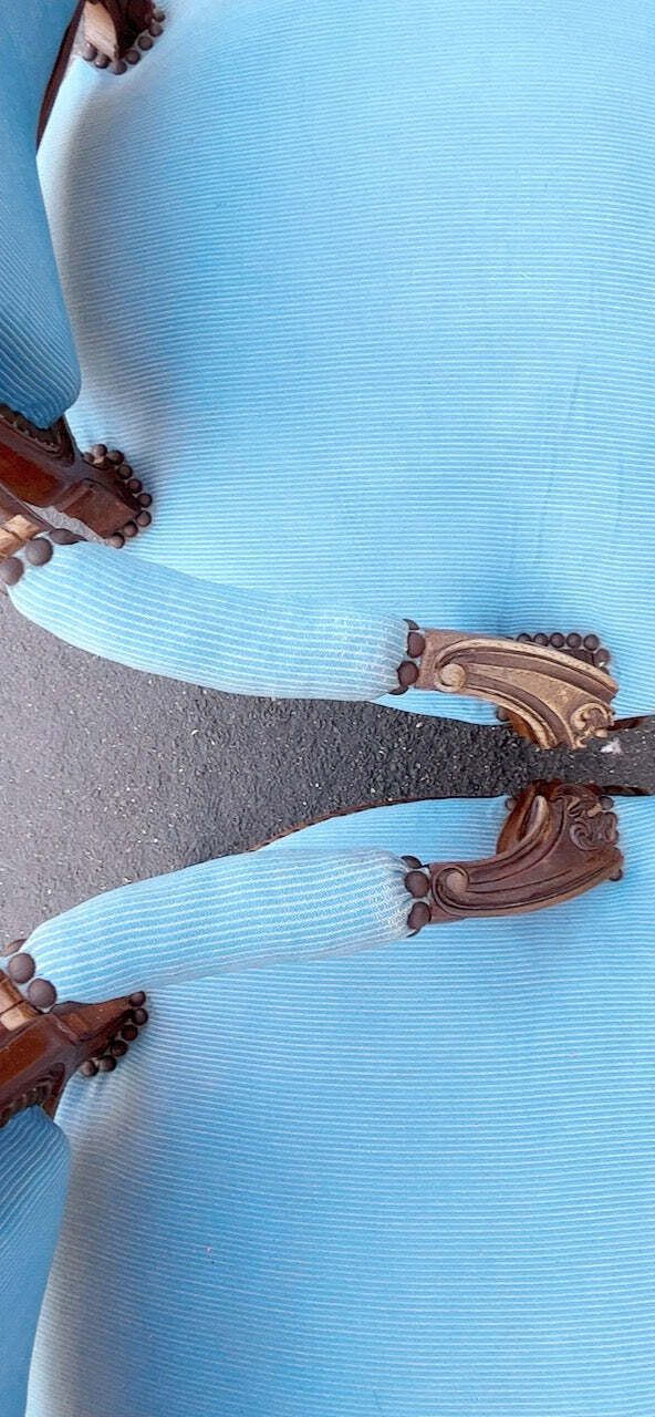 Pair French Louis XV Upholstered Armchairs photo for sale