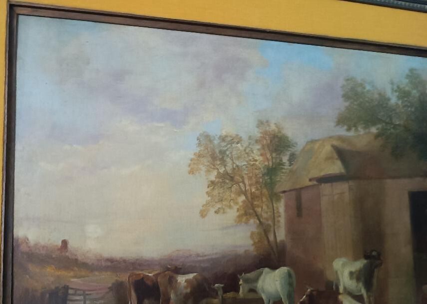 19th Century English School Oil On Canvas photo vintage