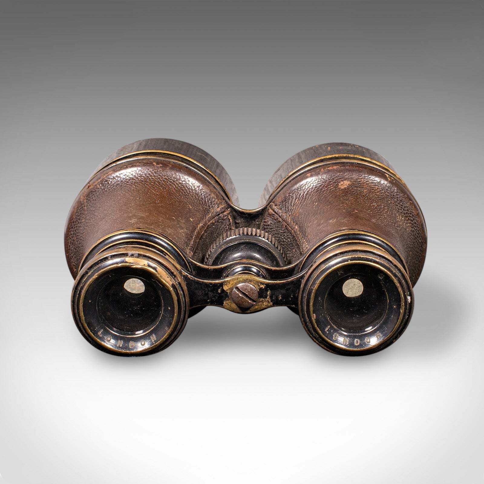 Pair Of Antique Opera Glasses, English, Leather, Brass, Binoculars, Ross London photo Home Decor