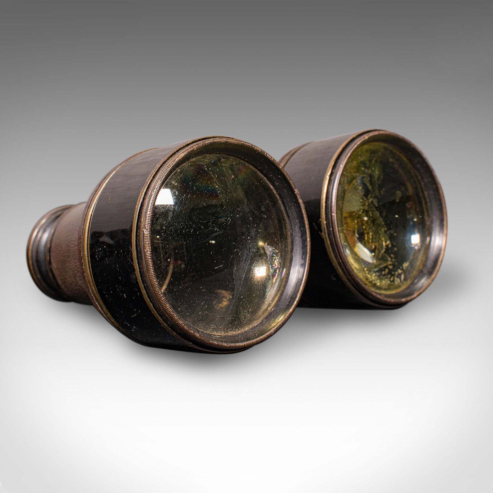 Pair Of Antique Opera Glasses, English, Leather, Brass, Binoculars, Ross London photo buy