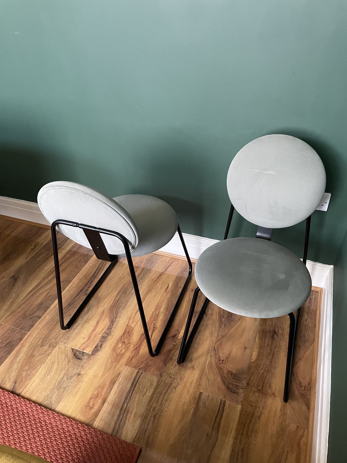 Ikea Grey/Green Dining Chairs photo furniture