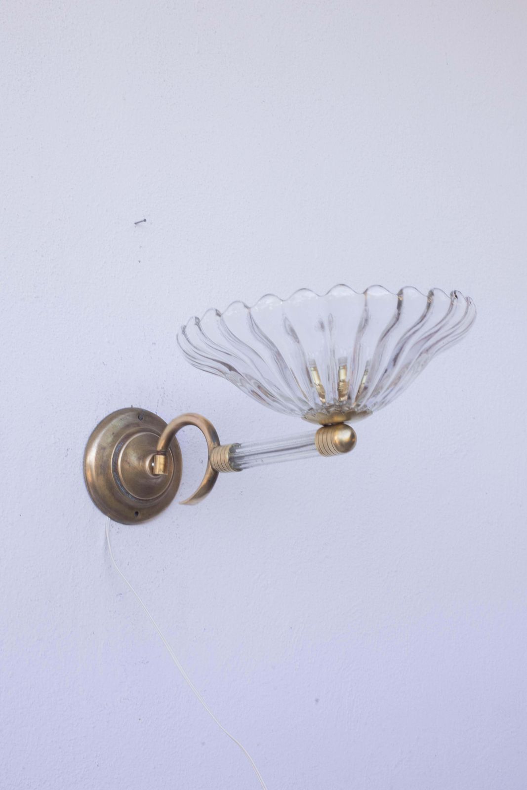 Set Of 2 Wall Light Sconces By Barovier & Toso Glass Murano, Italy, 1950 photo Lighting