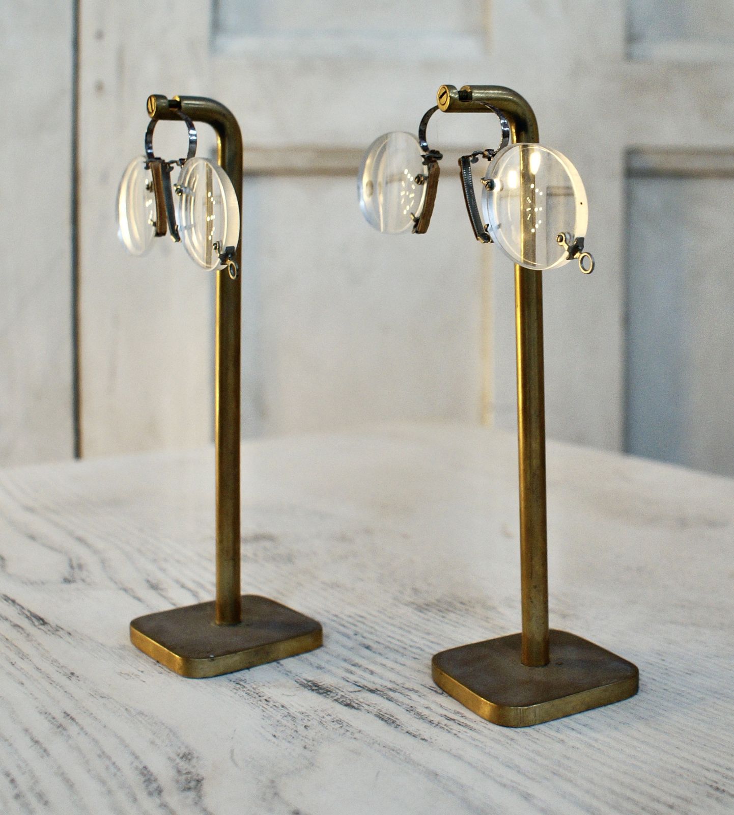 Antique Pince Nez Glasses On Stand photo Home Decor