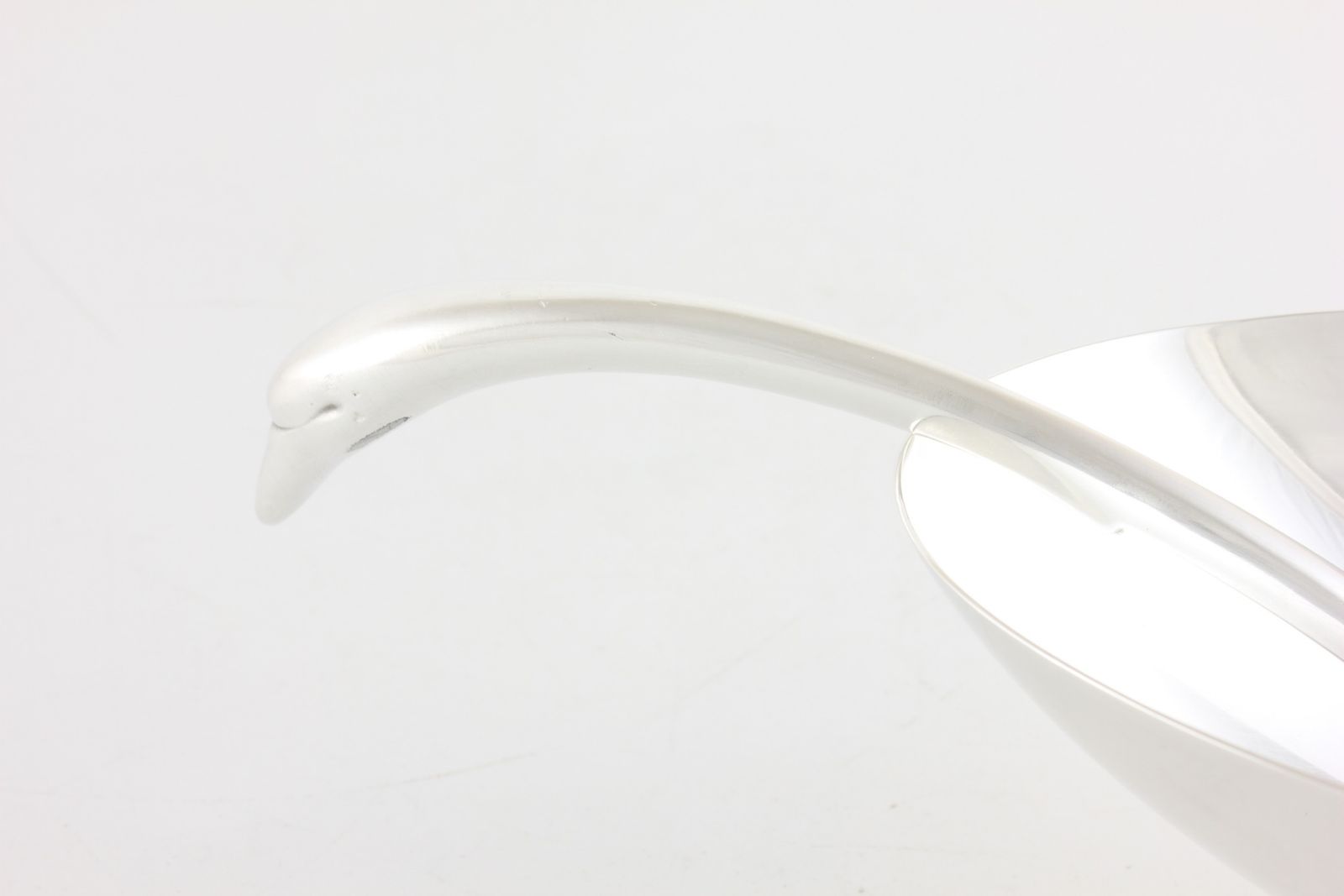 525.0 Silver Plate Christofle Swan Sauce Boat. French Gravy Sauciere & Spoon. photo