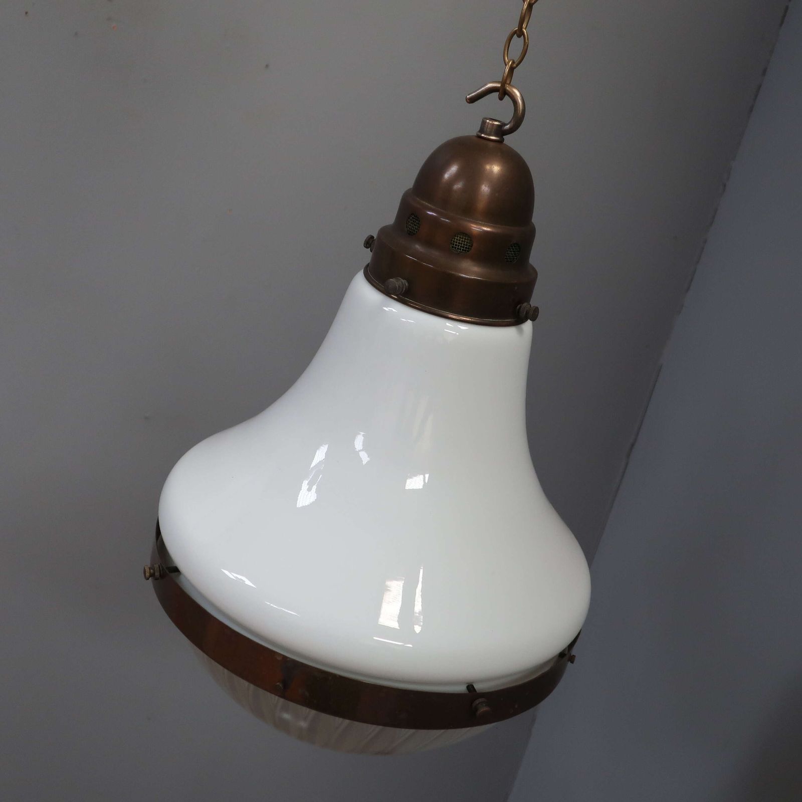 Two Tone 'Asteroid' Opaline Glass Pendant Light photo 595.0