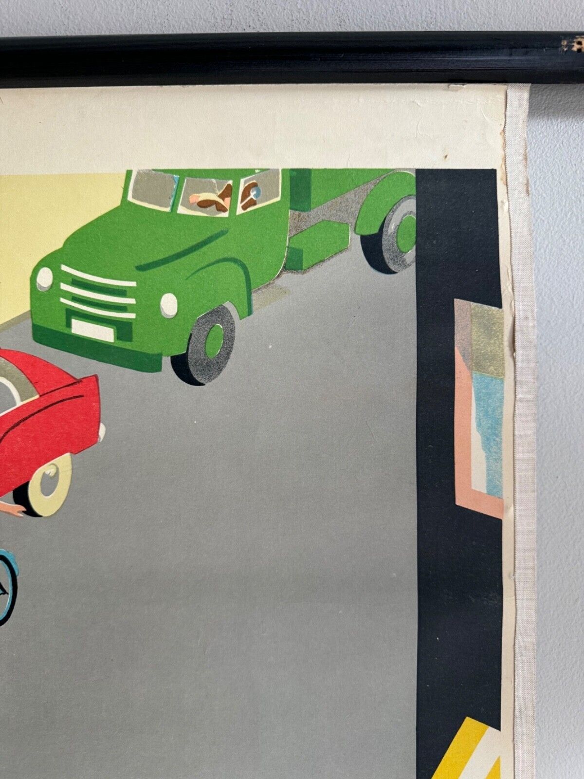 Rare Traffic Lessons 3 School Chart 1950s Road Safety Crossroad German Education photo buy