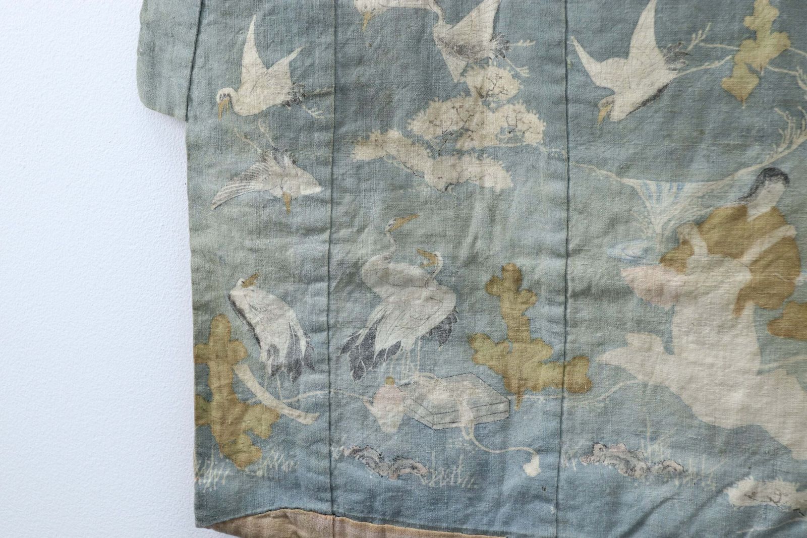 Mid 19th Century Japanese Child's Kimono Yuzen Fukusa photo 325.0