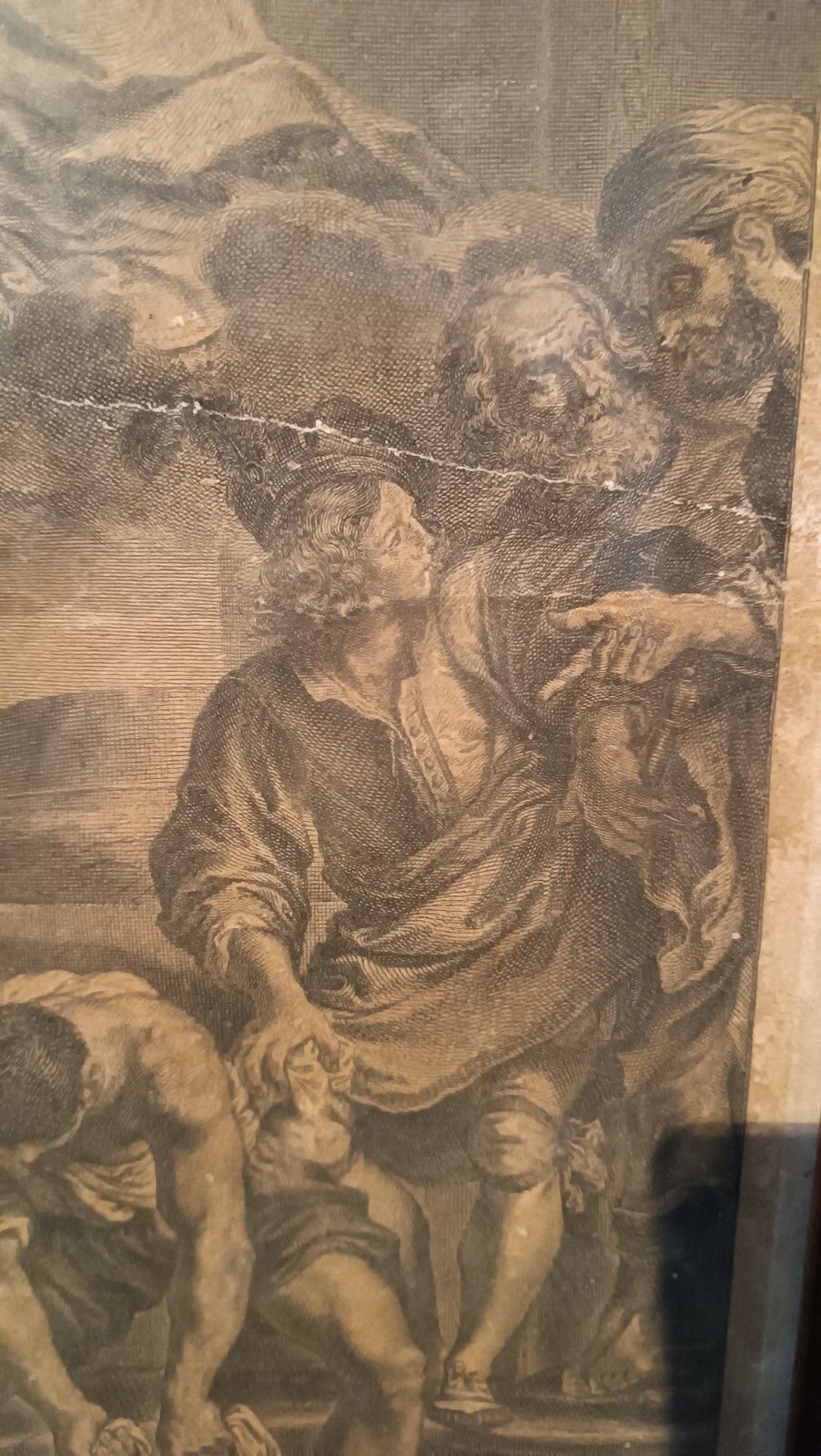 Engraving Of 700 "Inc.Jacob Frey" Biblical Scene Saint Petronilla 1731 photo vinterior