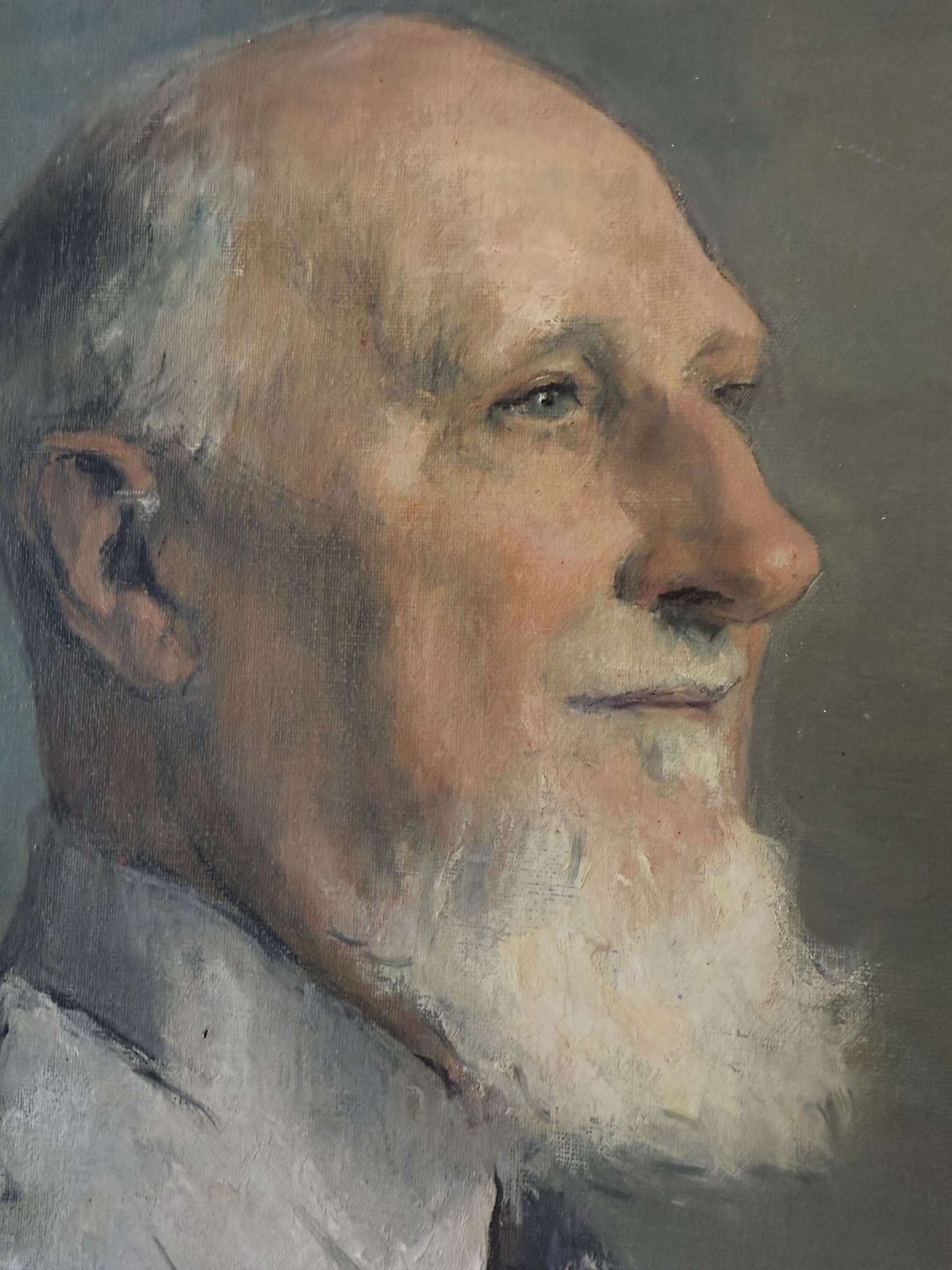 Mid Century Portrait Painting Of A French Gentleman photo furniture