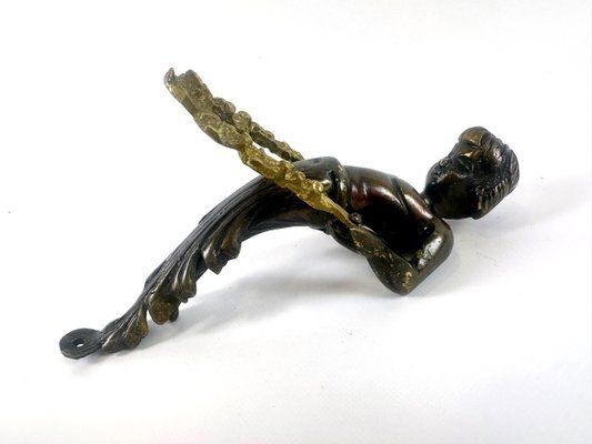 Large Antique Bronze Cherub Door Pull Handle photo 732.0