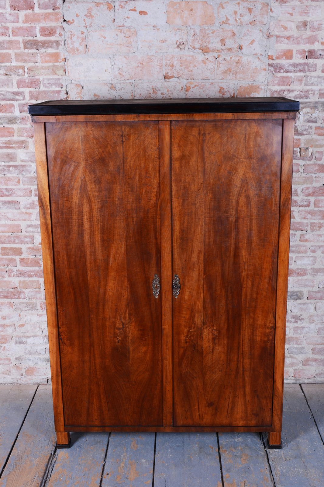 Restored Biedermeier Wardrobe, Walnut, Revived Polish, Czech, 1830s photo for sale