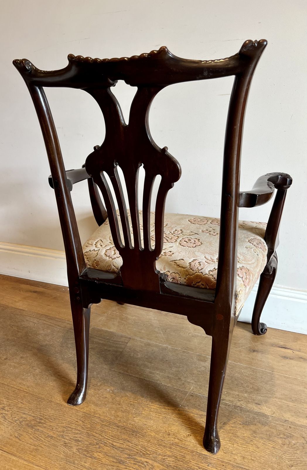 photo for sale Unusual 18th.C. Chippendale Period Armchair