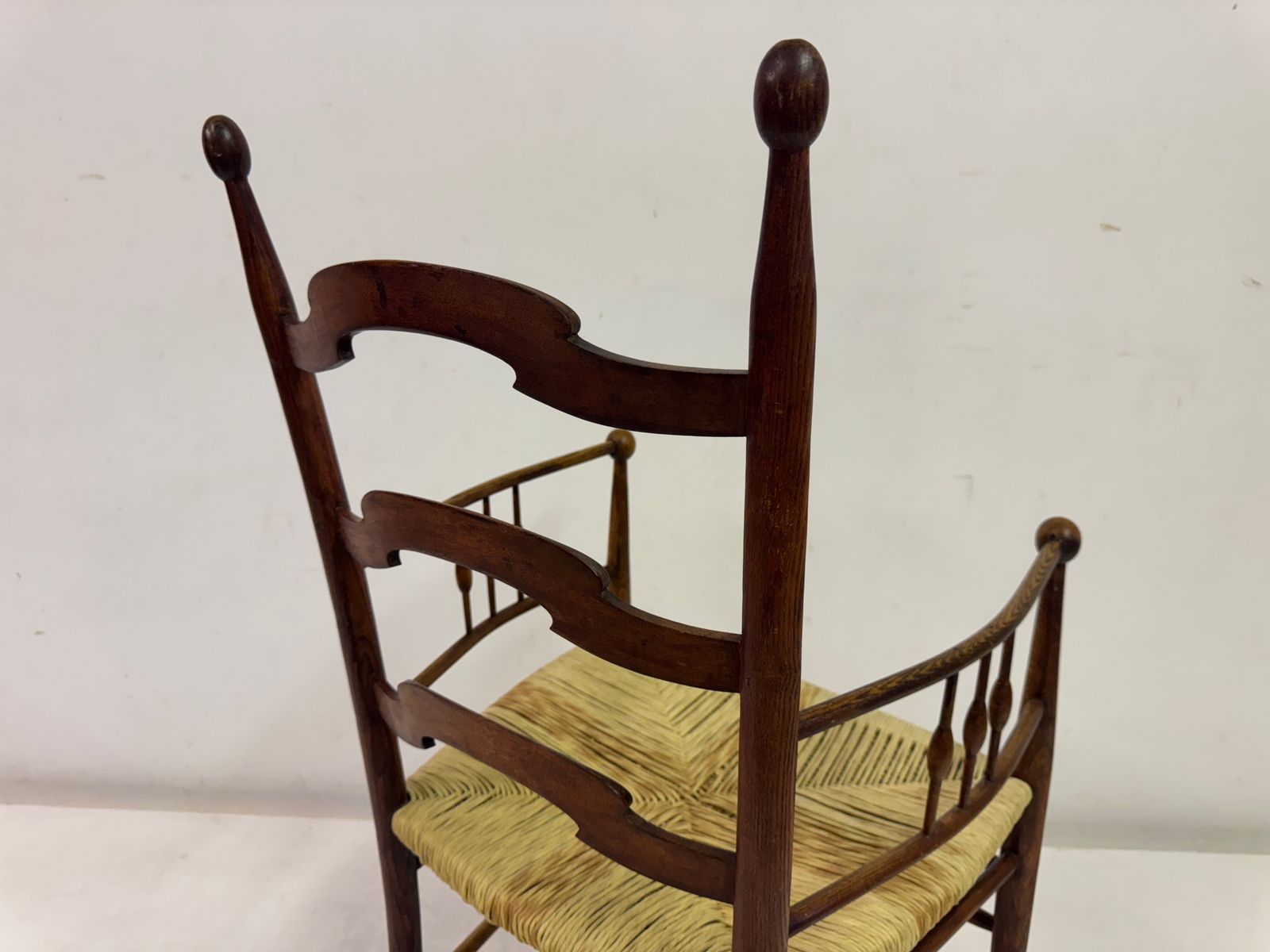 Furniture Arts And Crafts Armchair In Elm Possibly For Liberty & Co photo