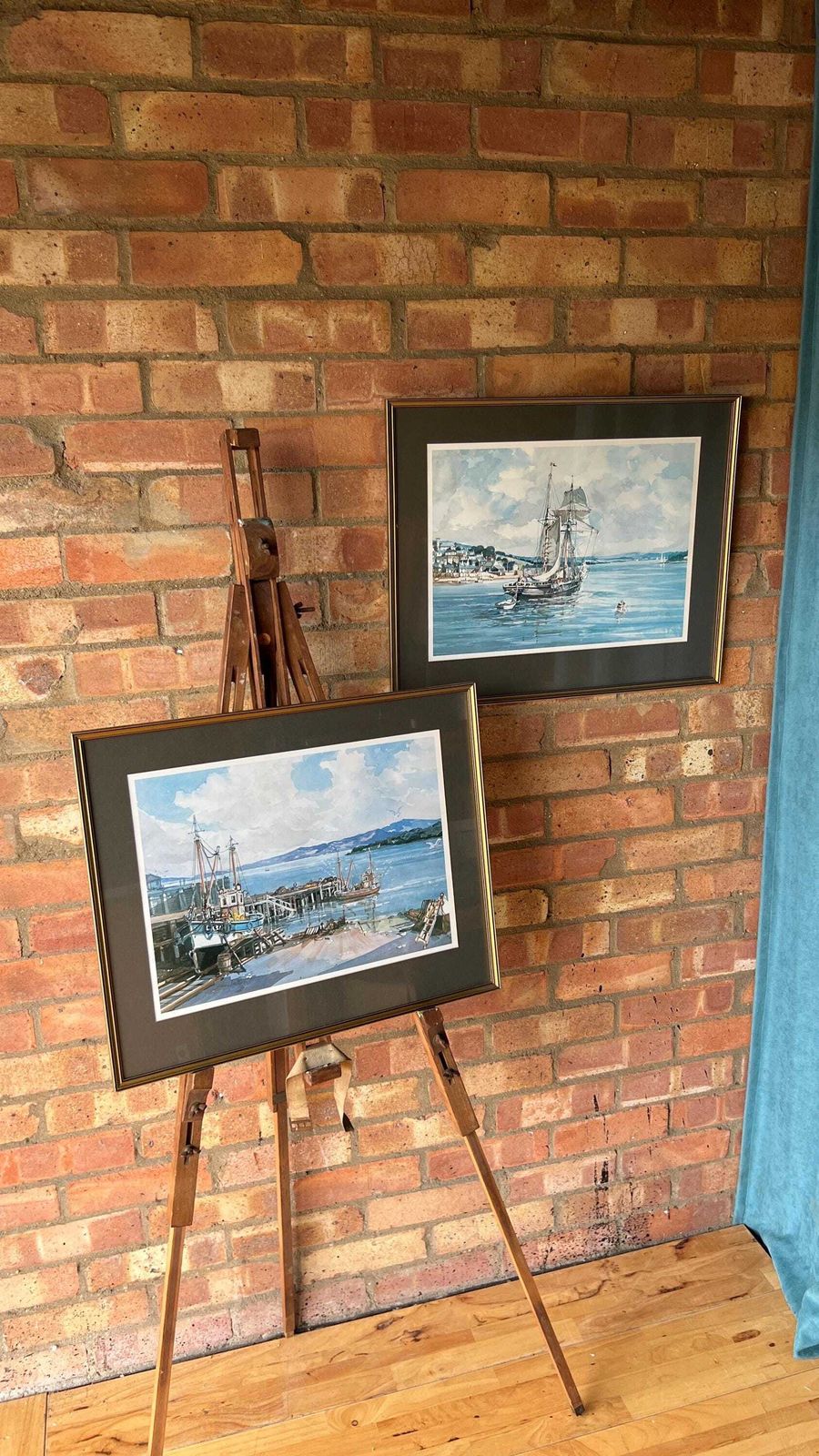 Pair Of John Sutton Coastal Harbour Prints | Nautical Marine Wall Art
