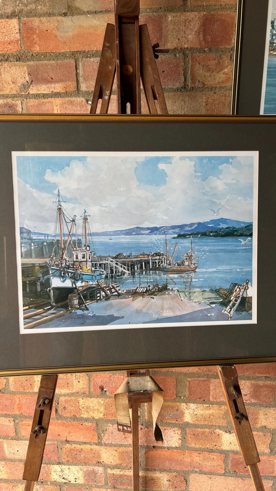 Pair Of John Sutton Coastal Harbour Prints | Nautical Marine Wall Art photo for sale