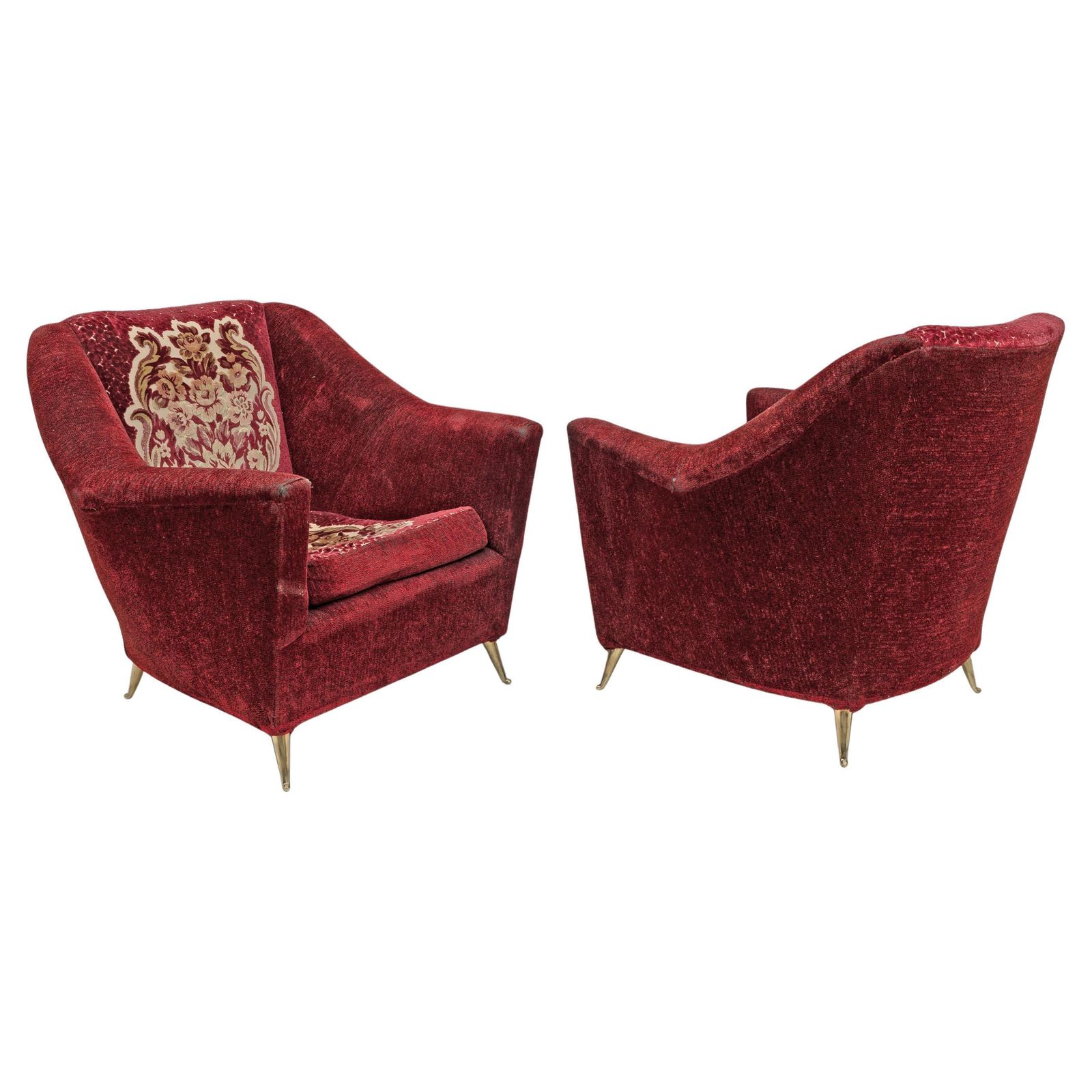 Ico Parisi Mid Century Modern Italian Armchairs For Ariberto Colombo, 50s, Pair