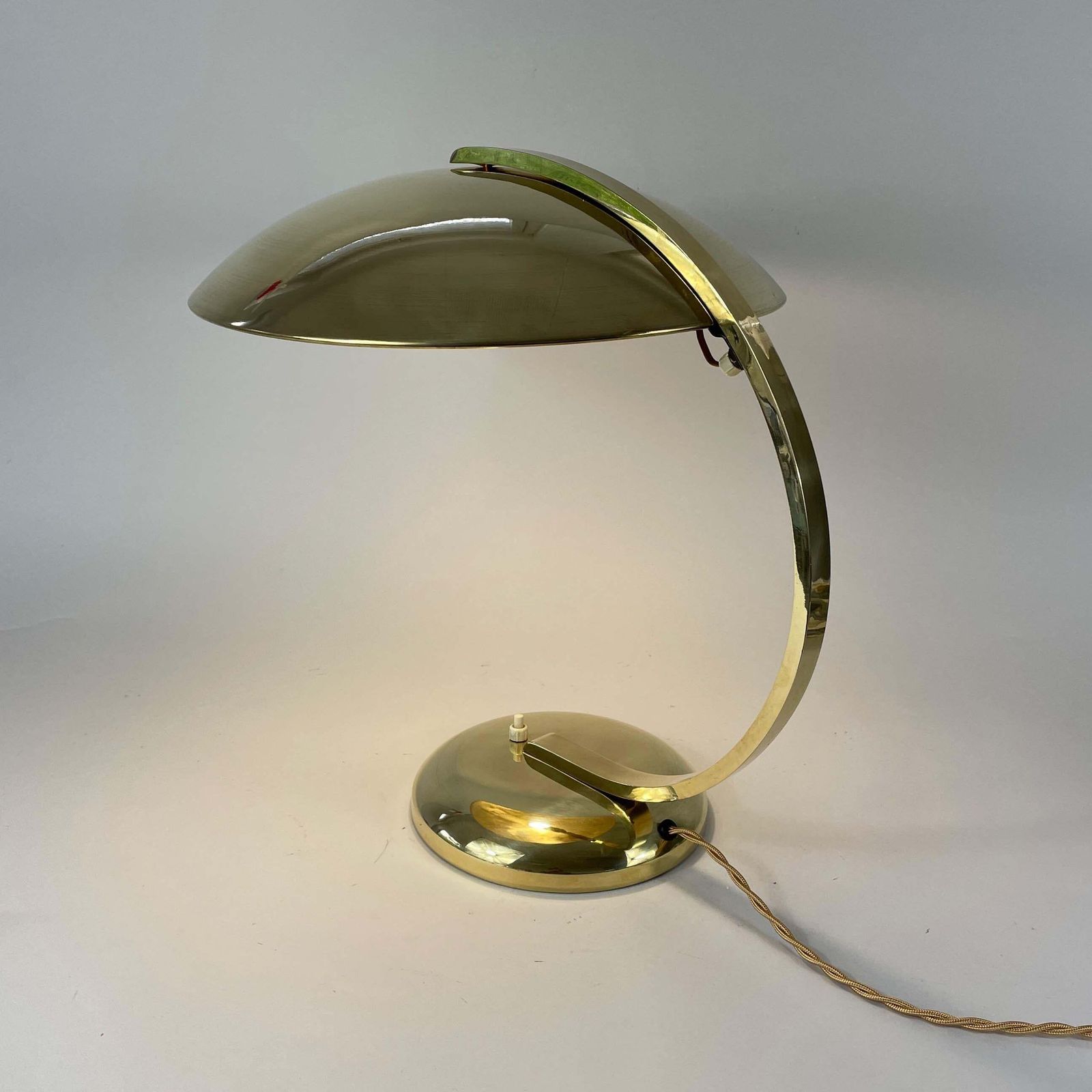 Art Deco Bauhaus Brass Table Lamp Gleibo By Hillebrand, Germany 1930s photo 1628.0