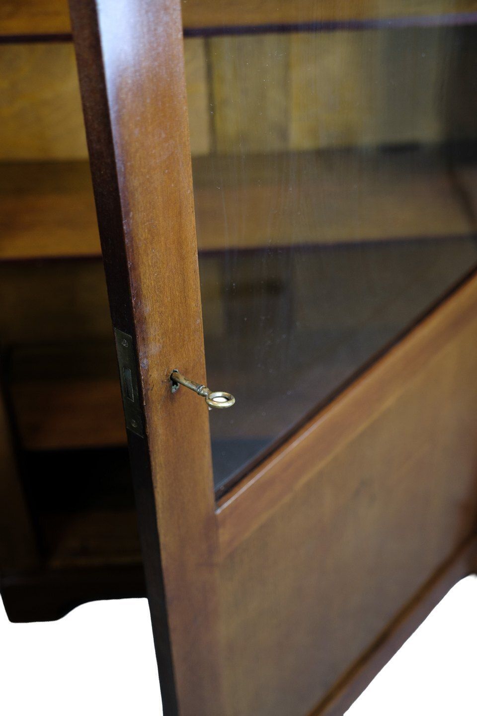 Antique Display Cabinet With Adjustable Shelves In  Hand Polished Mahogany From 1920s photo 975.0