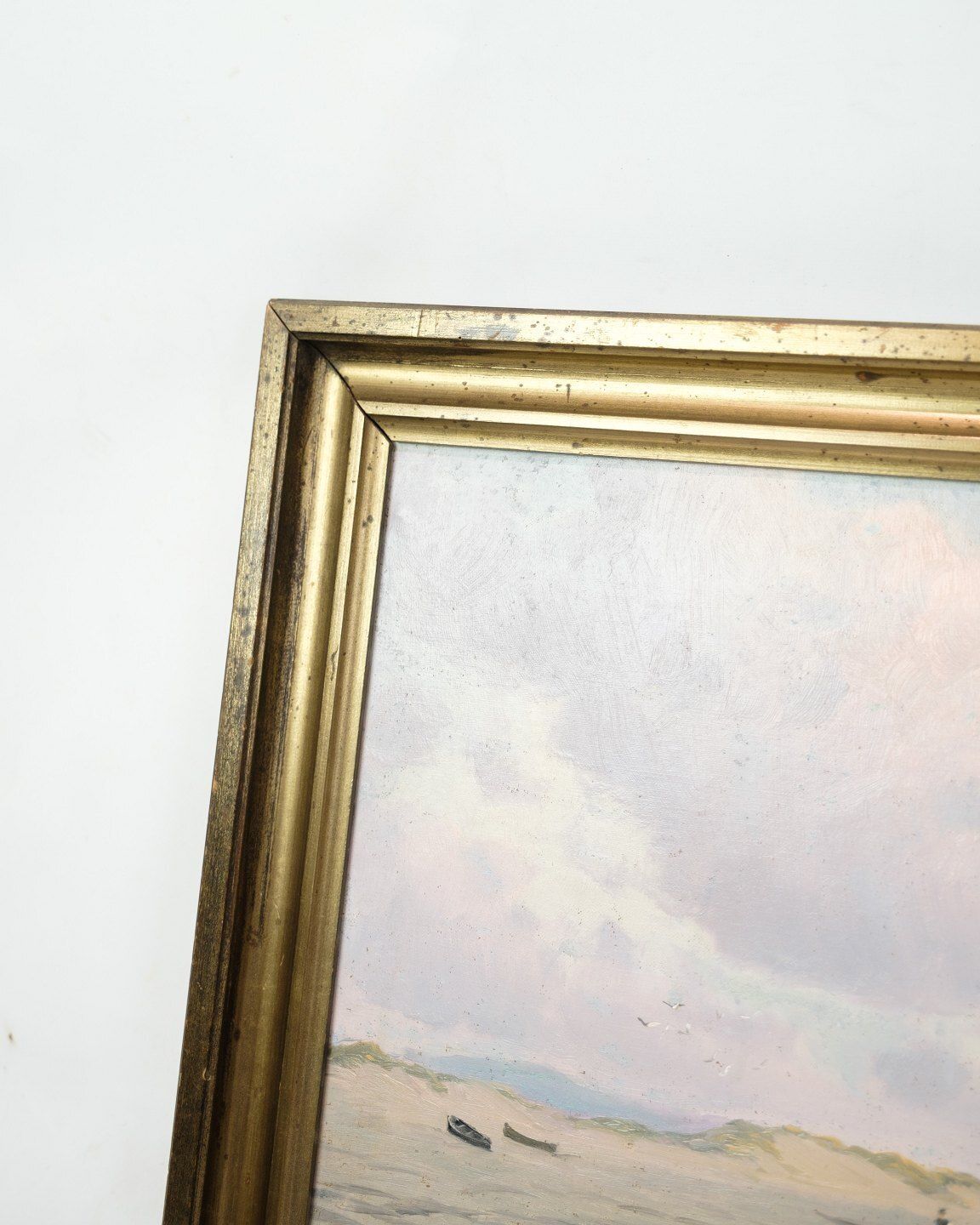 Oil Painting On Canvas With Motif Of Coastal Landscape By Alfred Theodor Olsen From 1900s photo for sale