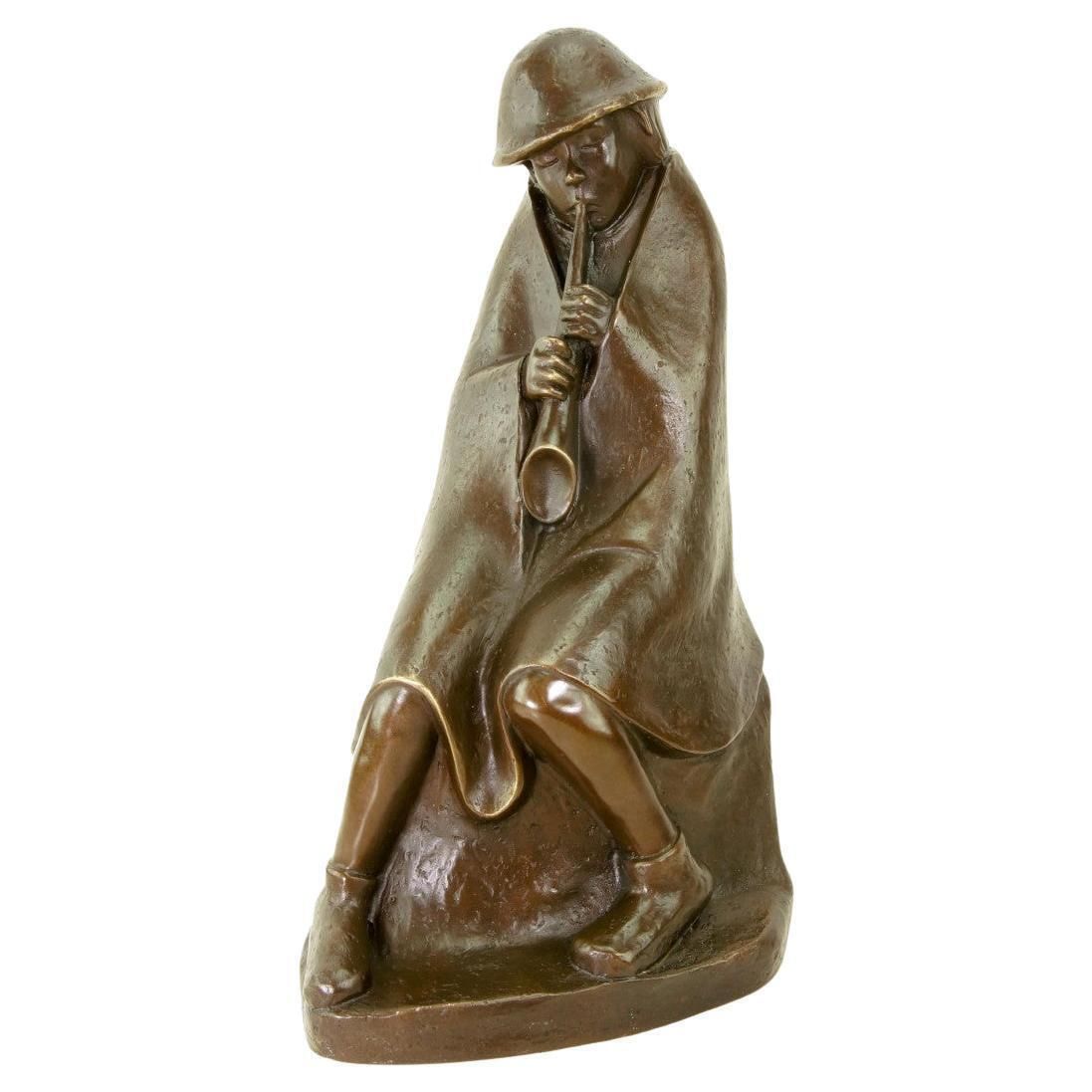 Bronze Sculpture, Contemporary Sculpture Signed Ernst Barlach, Xxist Century.