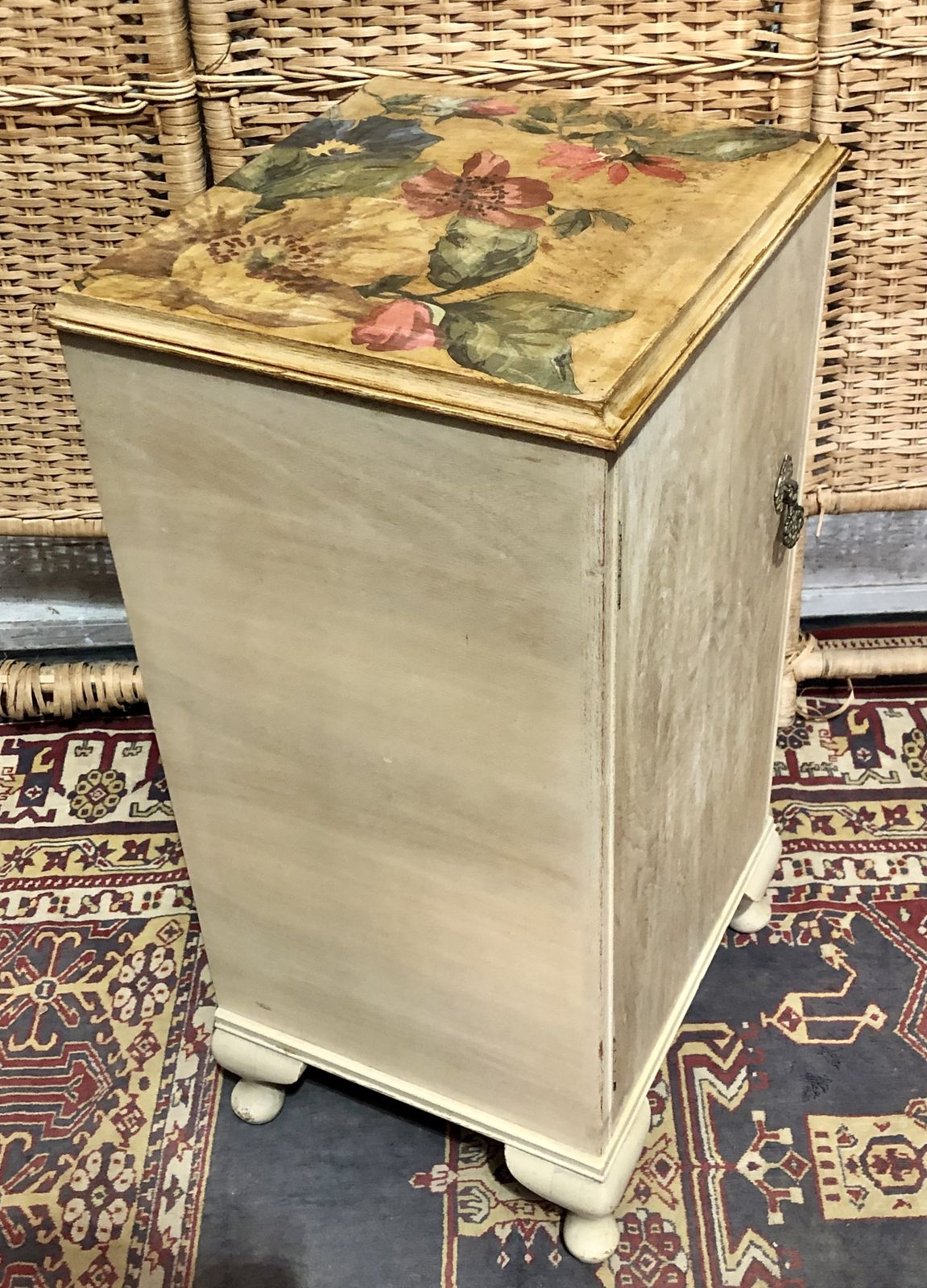 Furniture Handsome Art Deco Style Bedside Table photo