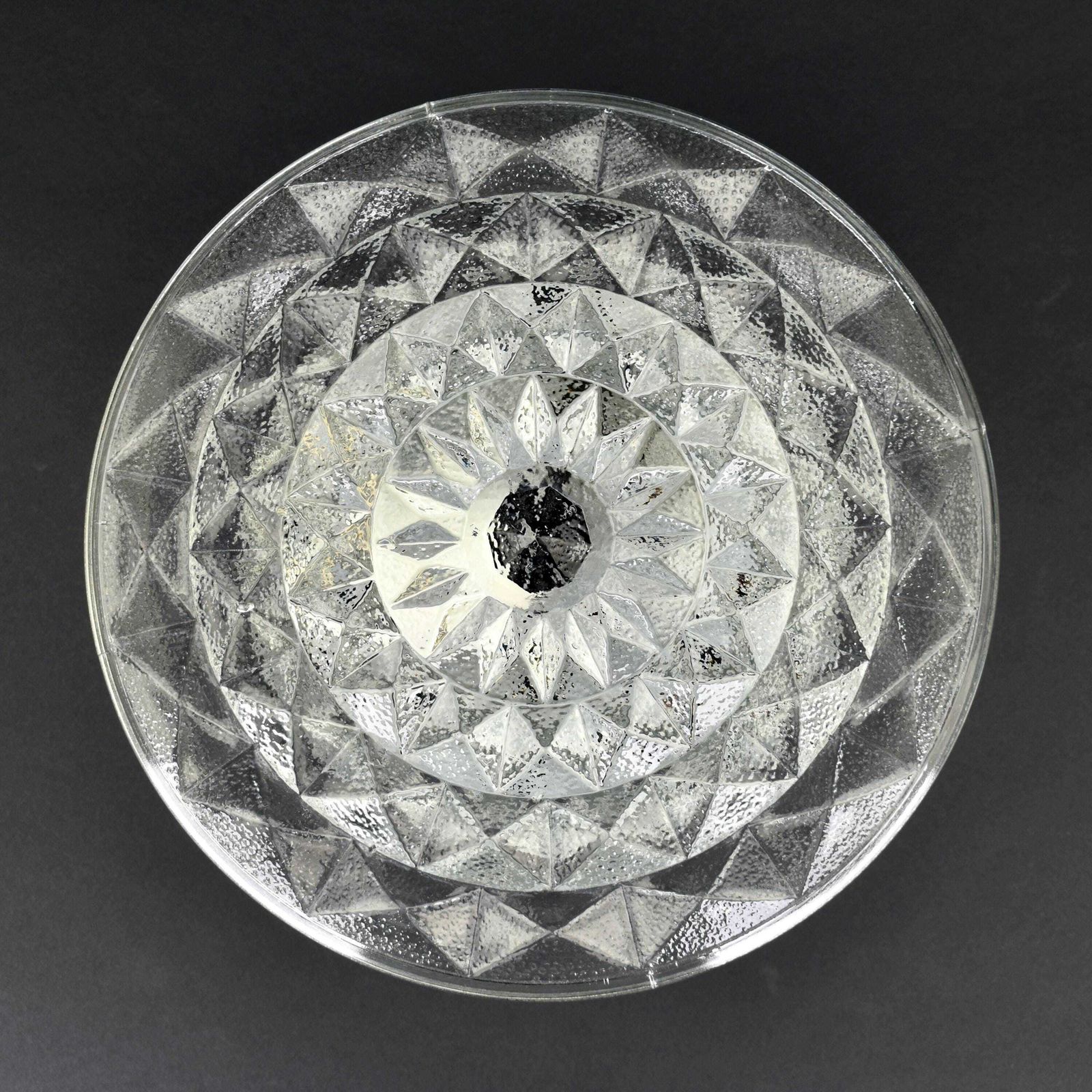 Italian Mid Century Modern Flush Mount Wall Sconce Glass Modernist Prisma | Vintage Retro Ceiling Light Lamp Square Pop Art Atomic Age Space photo 333.0