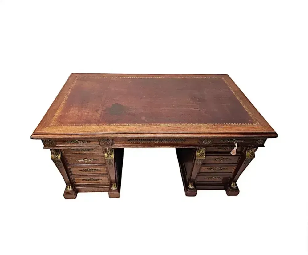 A Fabulous 19th Century French Empire Style Office Desk With Ormolu Mounts By Saddier Et Ses Fils Paris photo furniture