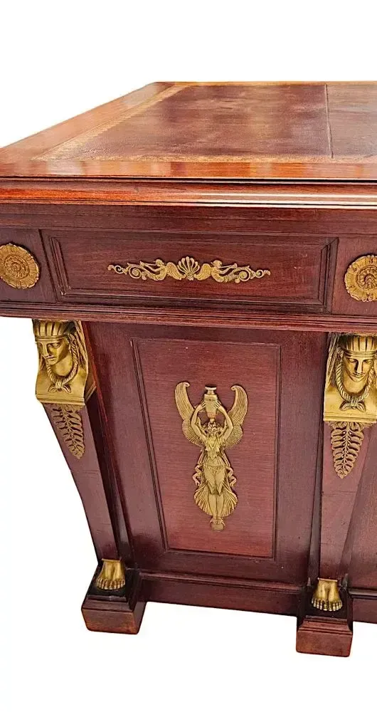 5996.4236 A Fabulous 19th Century French Empire Style Office Desk With Ormolu Mounts By Saddier Et Ses Fils Paris photo
