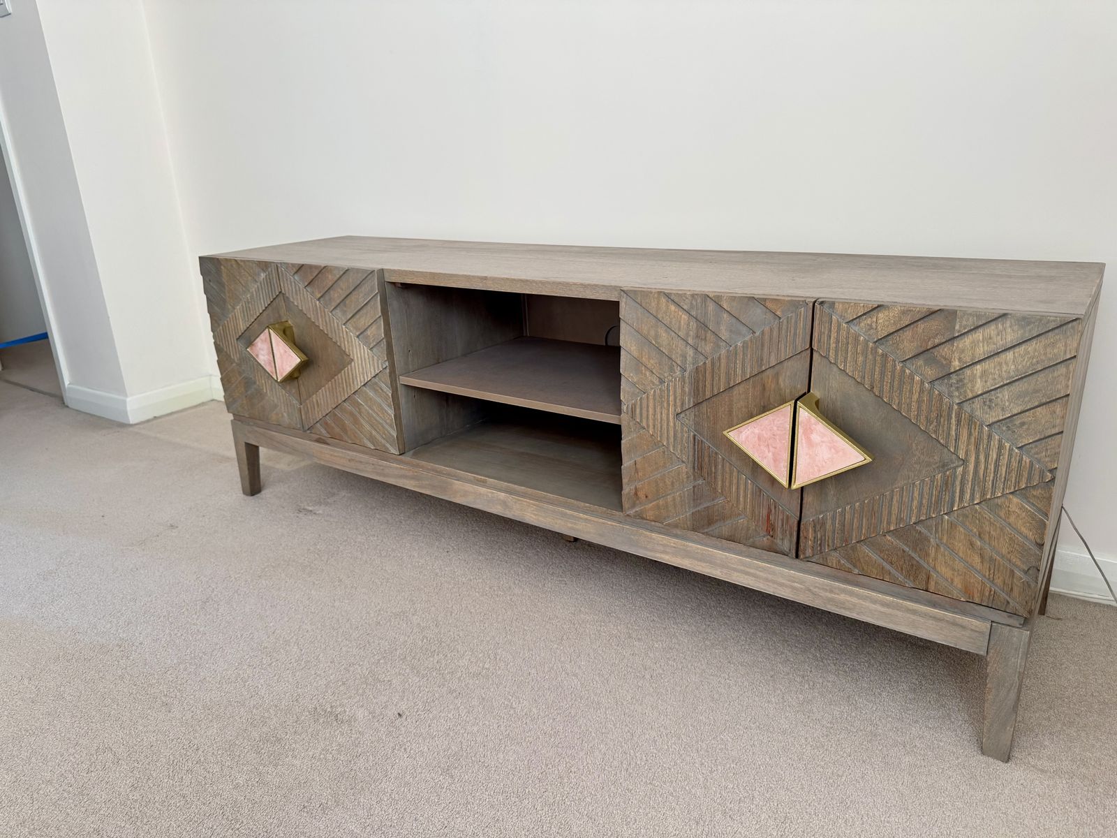 🌟 Hand Carved Anthropologie Sideboard – Rrp £1,200 – Immaculate Condition 🌟 photo buy