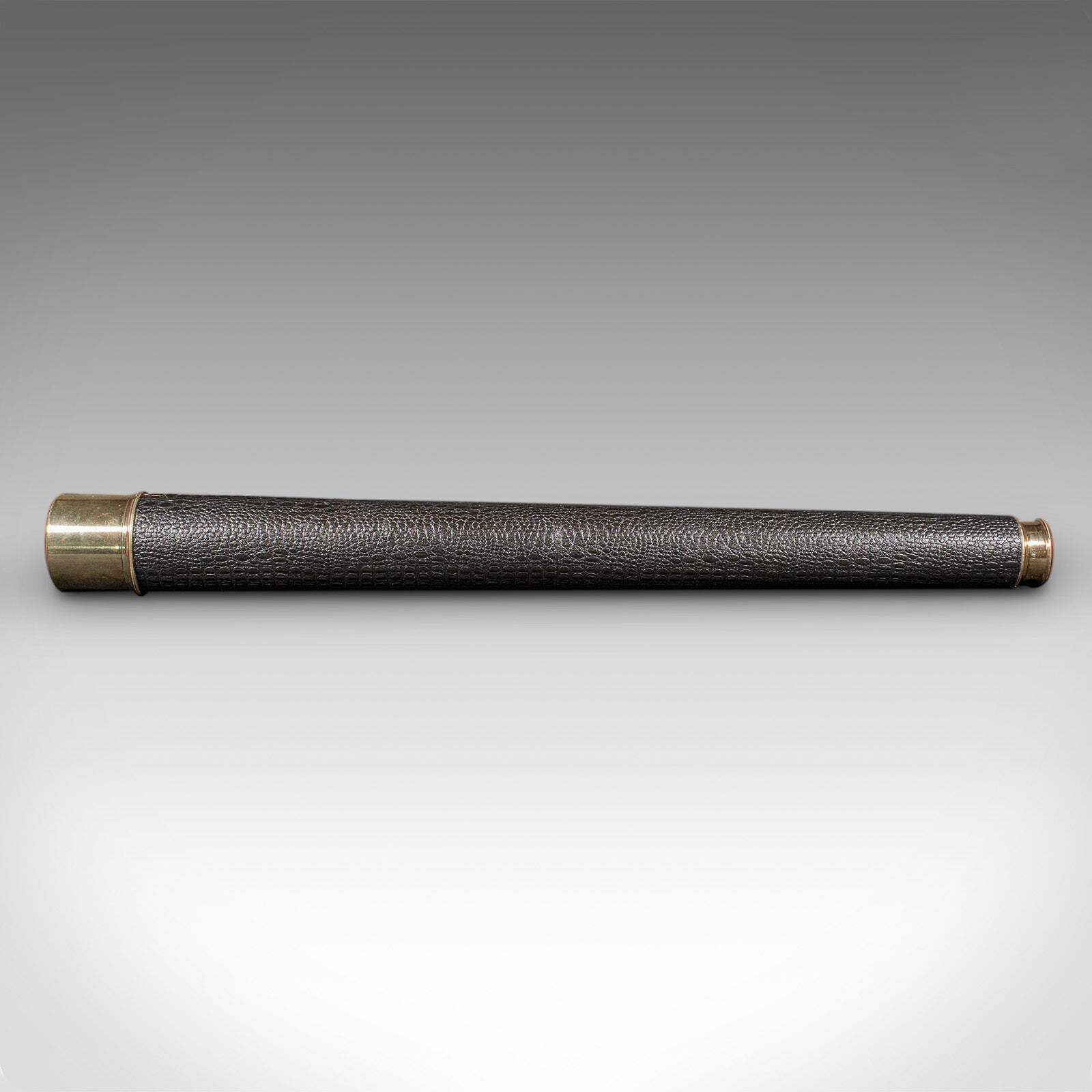 Large Vintage Wwii Telescope, English, Brass, Military Broad Arrow, Ottway & Co photo Home Decor